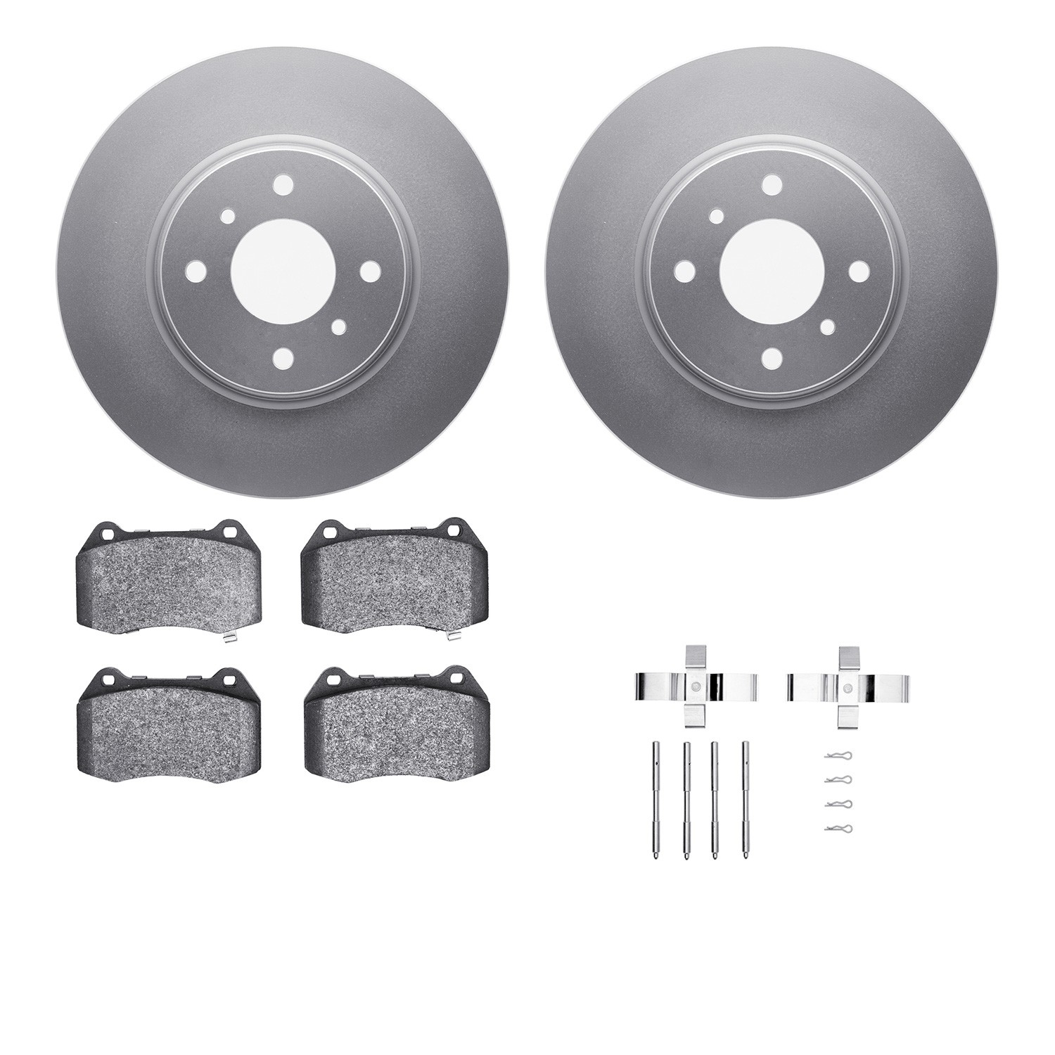 DFC GEOSPEC Coated Rotors with 5000 Brake Pads - Ceramic and Hardware