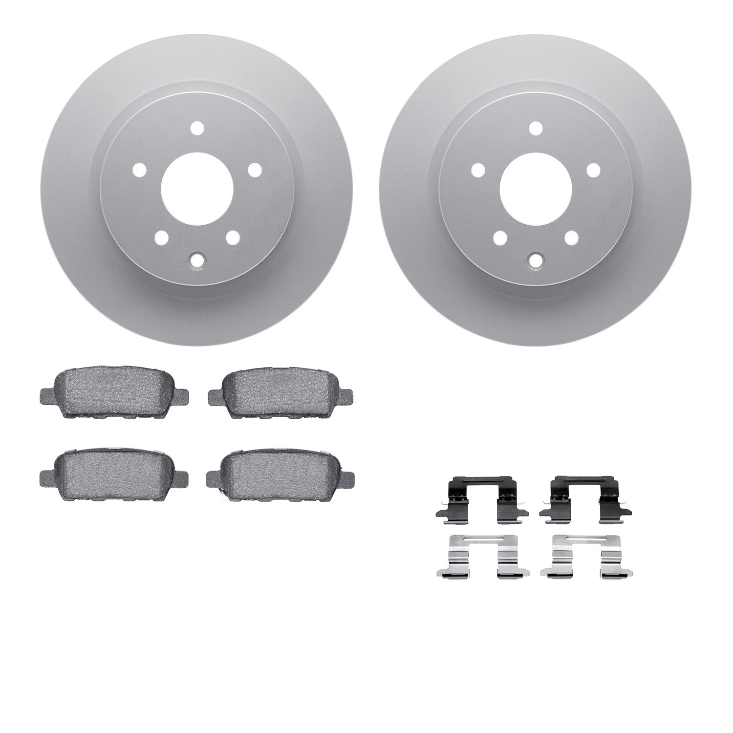 DFC GEOSPEC Coated Rotors with 5000 Brake Pads - Ceramic and Hardware