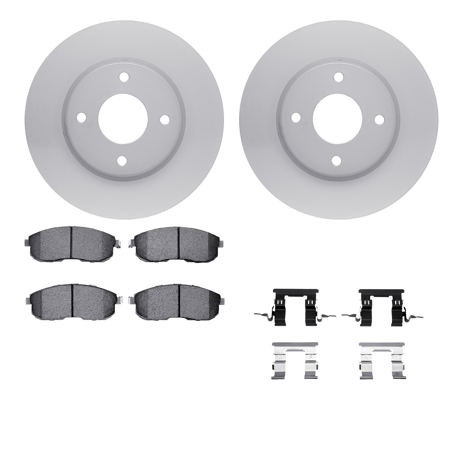DFC GEOSPEC Coated Rotors with 5000 Brake Pads - Ceramic and Hardware