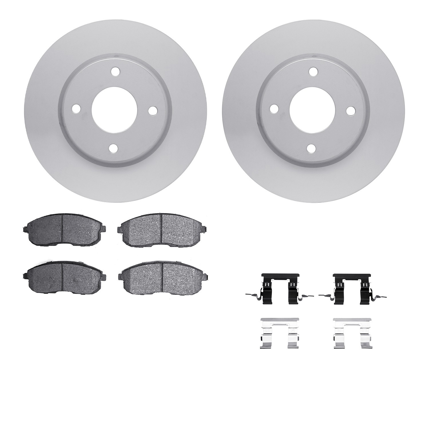 DFC GEOSPEC Coated Rotors with 5000 Brake Pads - Ceramic and Hardware