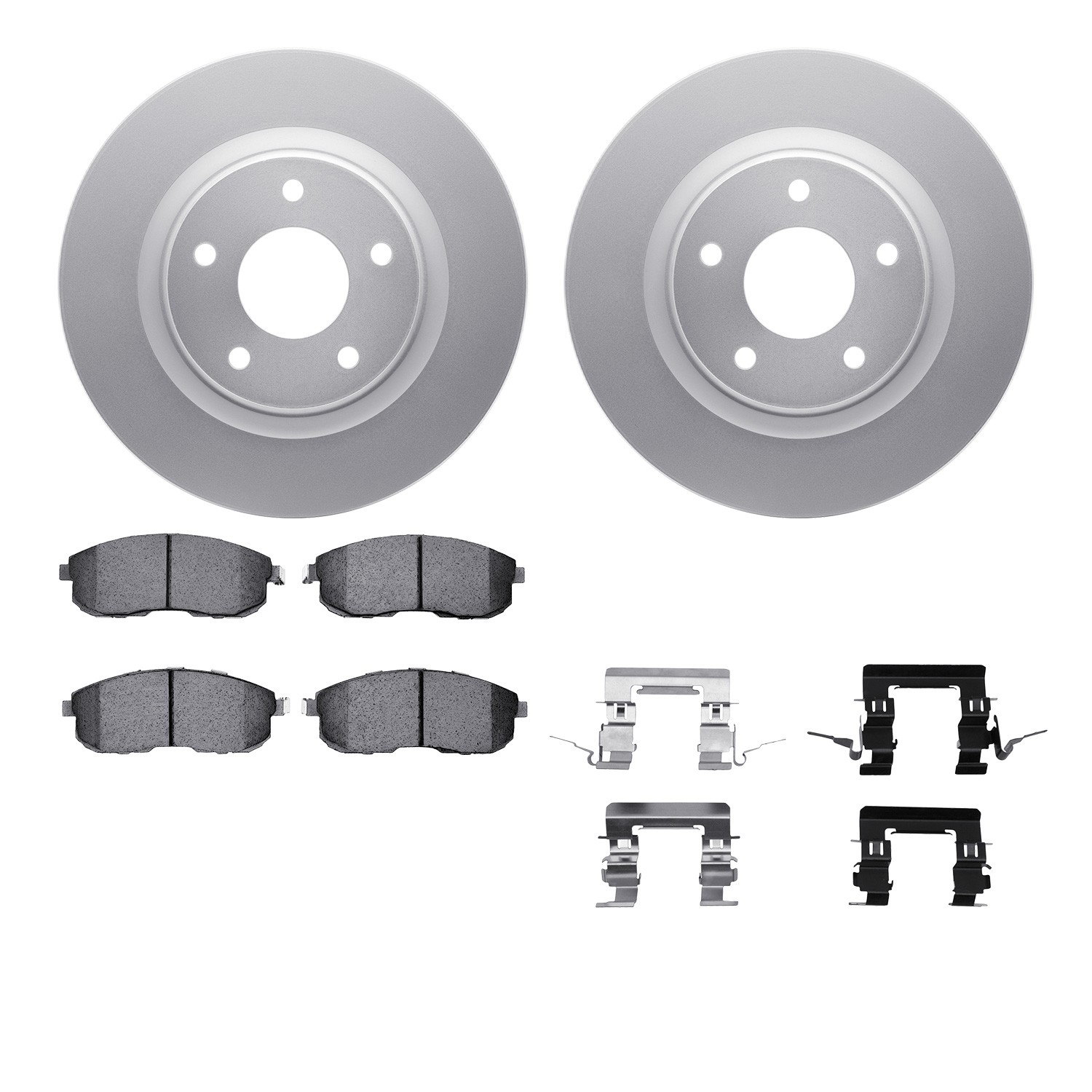 DFC GEOSPEC Coated Rotors with 5000 Brake Pads - Ceramic and Hardware