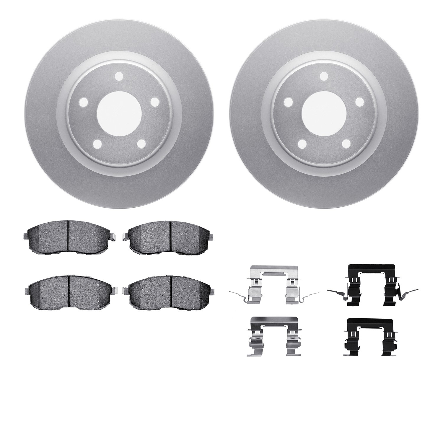DFC GEOSPEC Coated Rotors with 5000 Brake Pads - Ceramic and Hardware