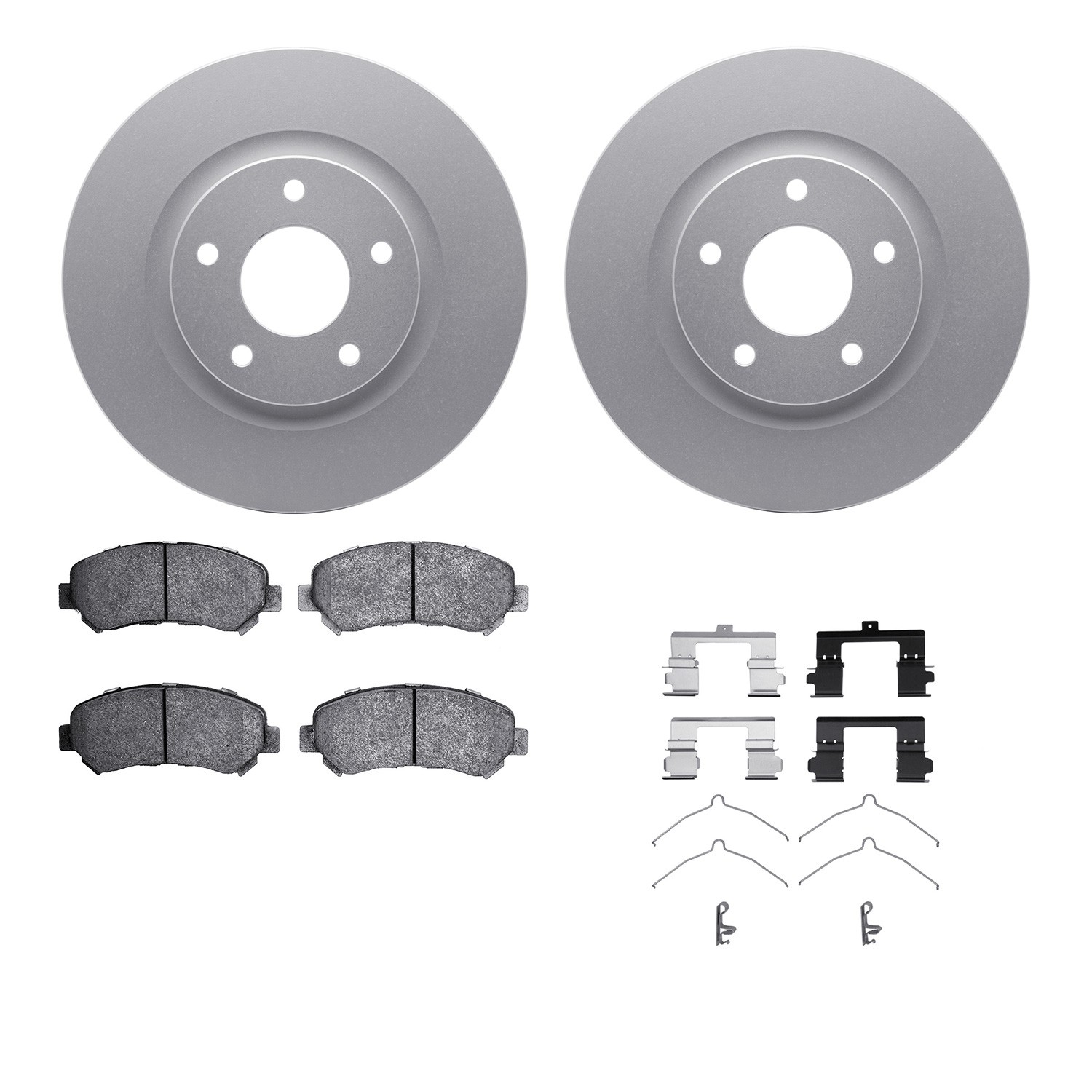 DFC GEOSPEC Coated Rotors with 5000 Brake Pads - Ceramic and Hardware
