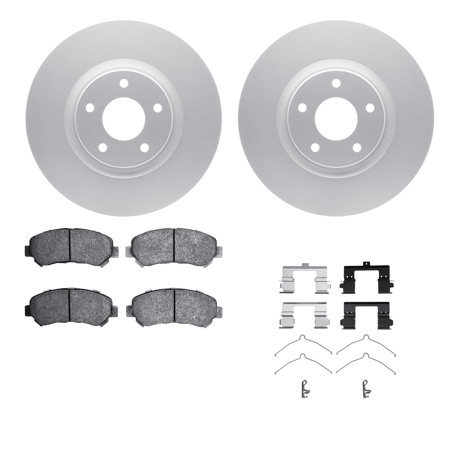 DFC GEOSPEC Coated Rotors with 5000 Brake Pads - Ceramic and Hardware