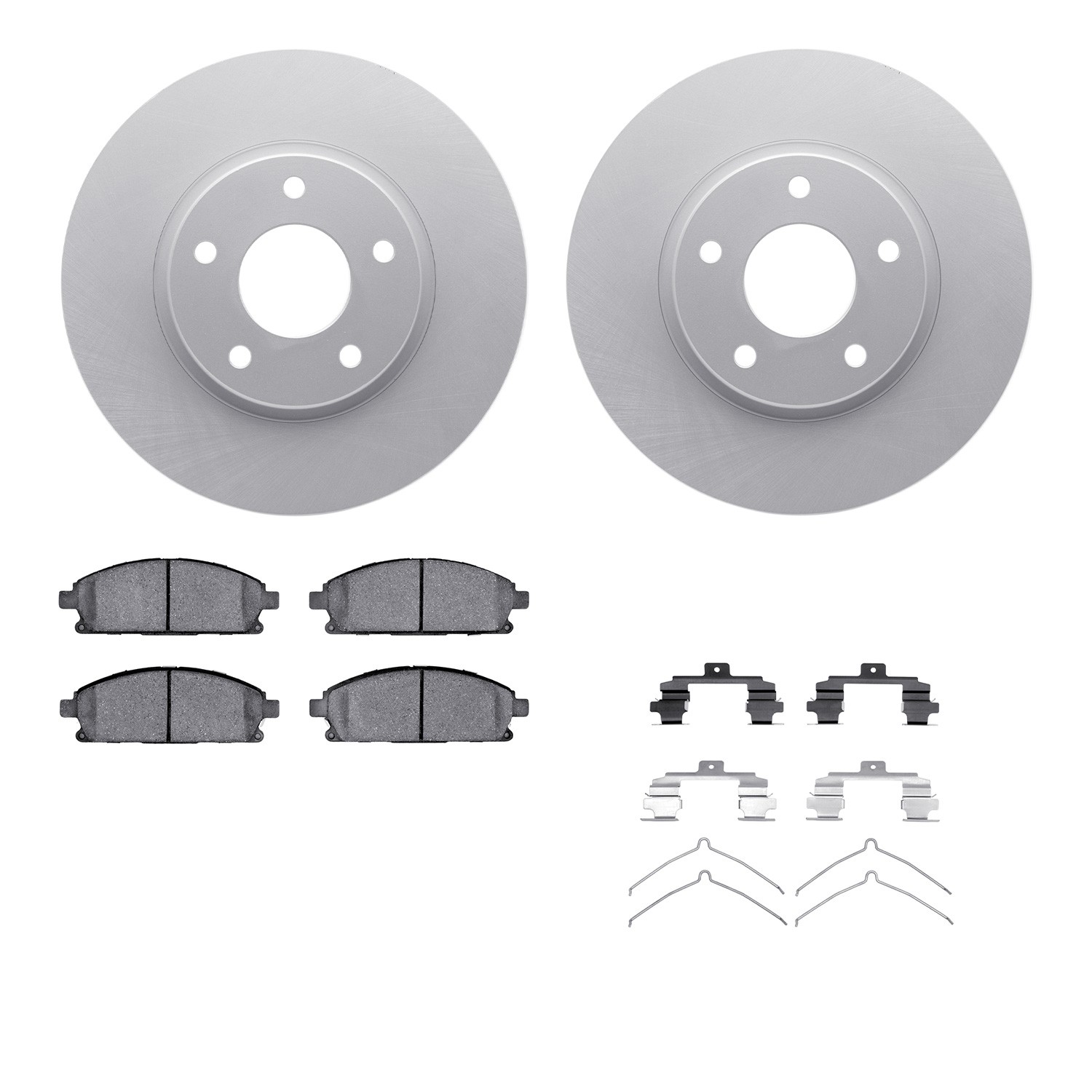 DFC GEOSPEC Coated Rotors with 5000 Brake Pads - Ceramic and Hardware
