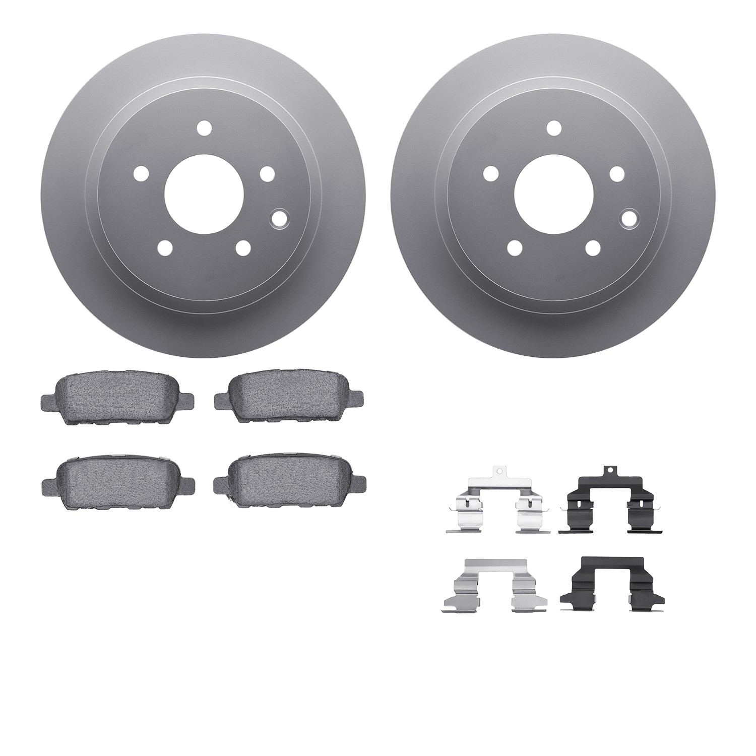 DFC GEOSPEC Coated Rotors with 5000 Brake Pads - Ceramic and Hardware