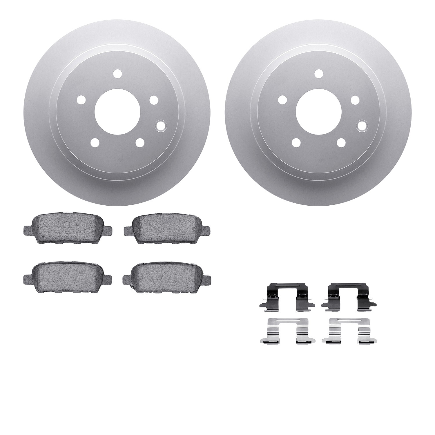 DFC GEOSPEC Coated Rotors with 5000 Brake Pads - Ceramic and Hardware