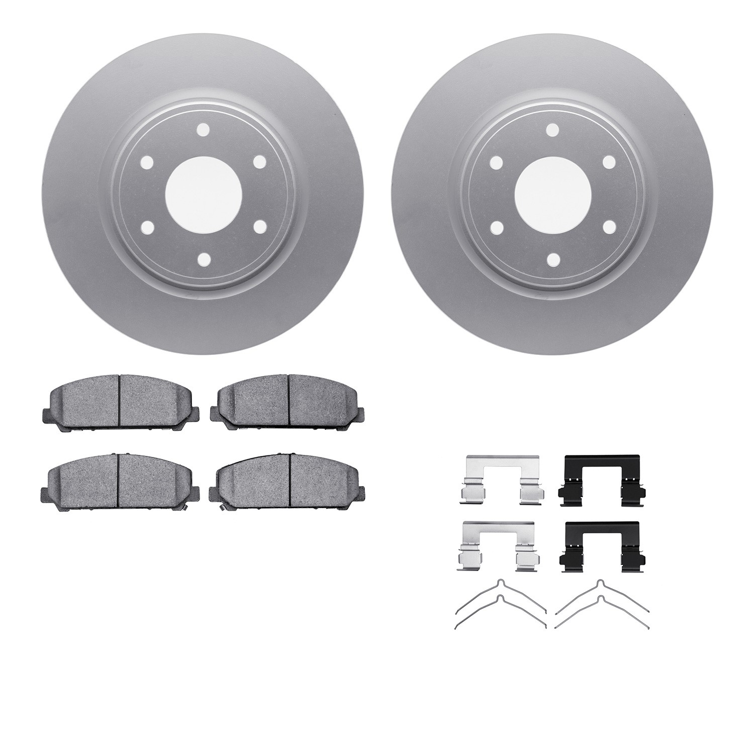 DFC GEOSPEC Coated Rotors with 5000 Brake Pads - Ceramic and Hardware