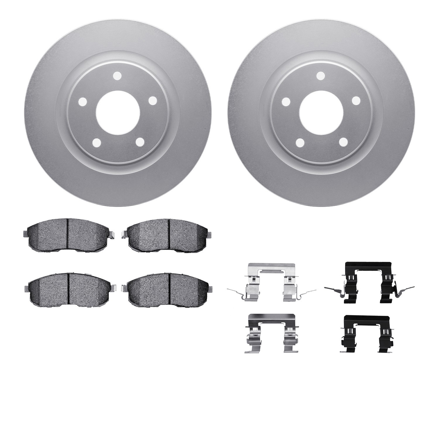 DFC GEOSPEC Coated Rotors with 5000 Brake Pads - Ceramic and Hardware