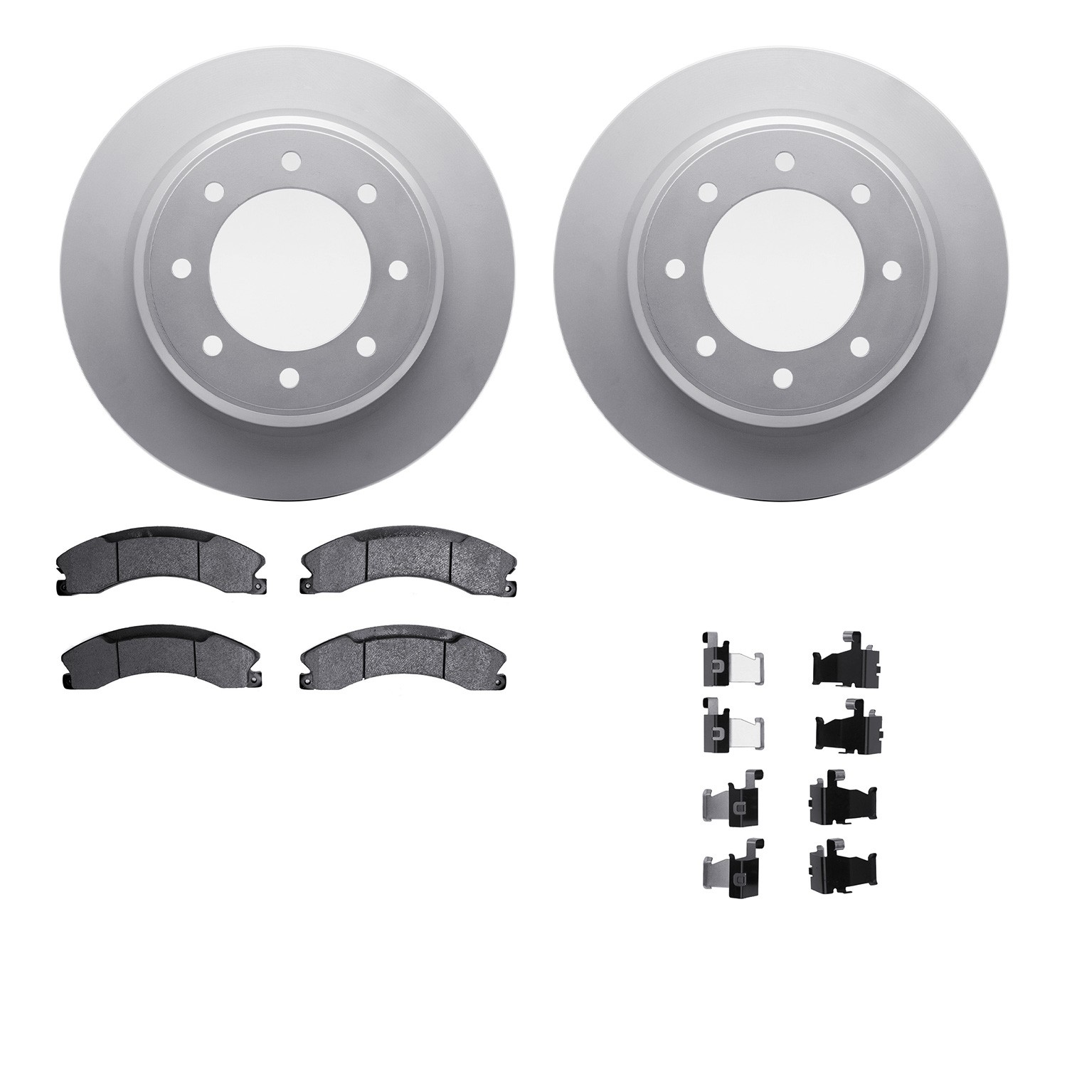 DFC GEOSPEC Coated Rotors with 5000 Brake Pads - Ceramic and Hardware