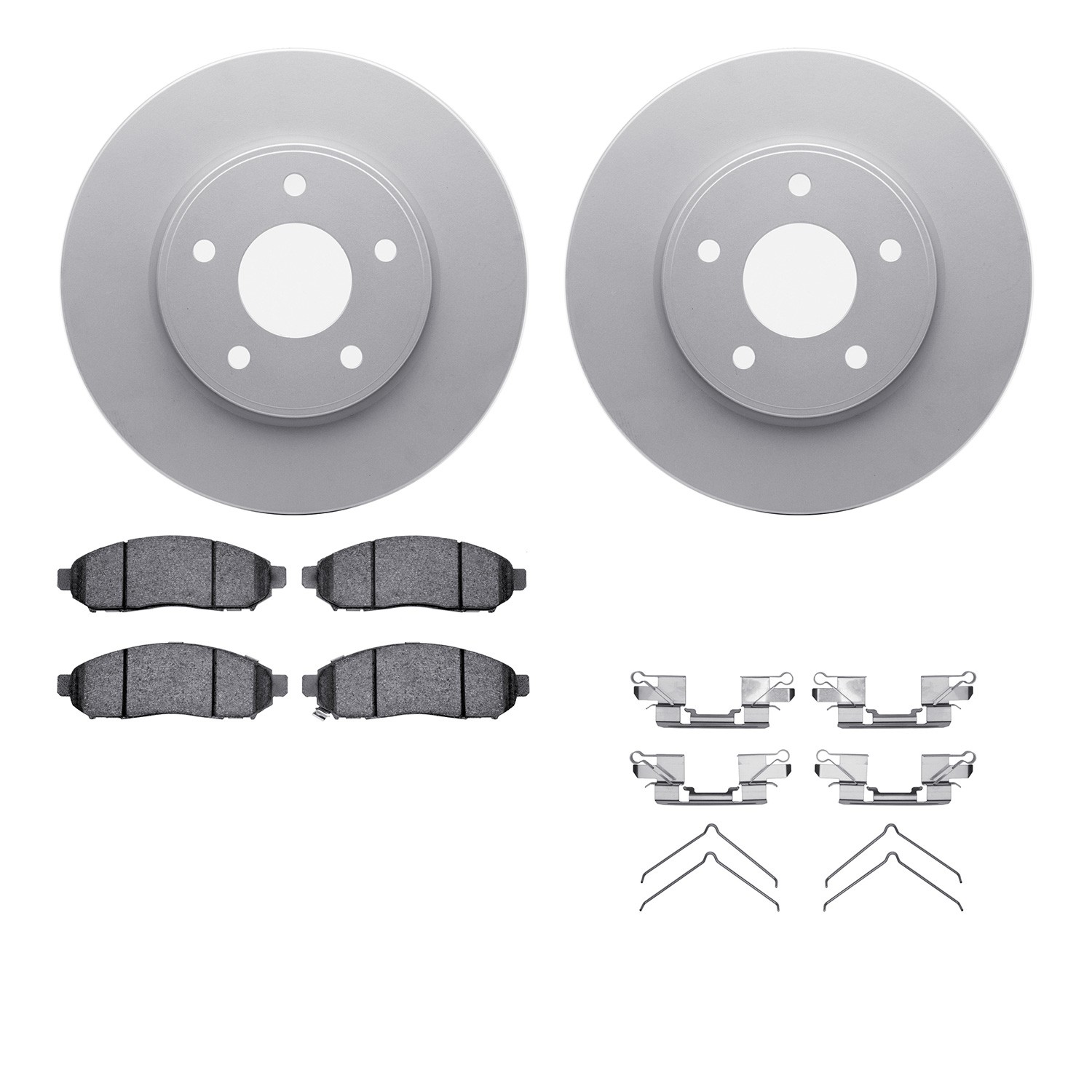 DFC GEOSPEC Coated Rotors with 5000 Brake Pads - Ceramic and Hardware