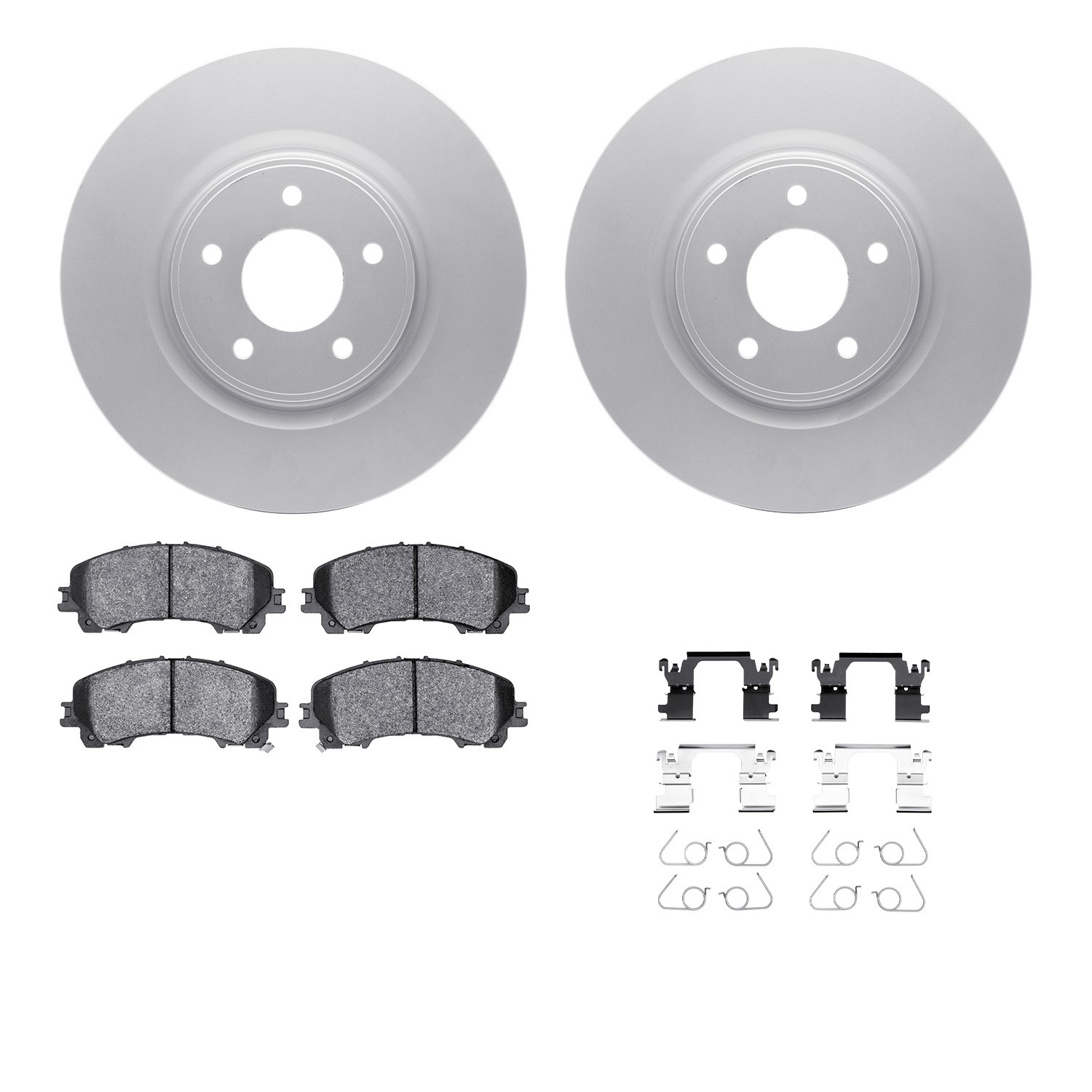 DFC GEOSPEC Coated Rotors with 5000 Brake Pads - Ceramic and Hardware