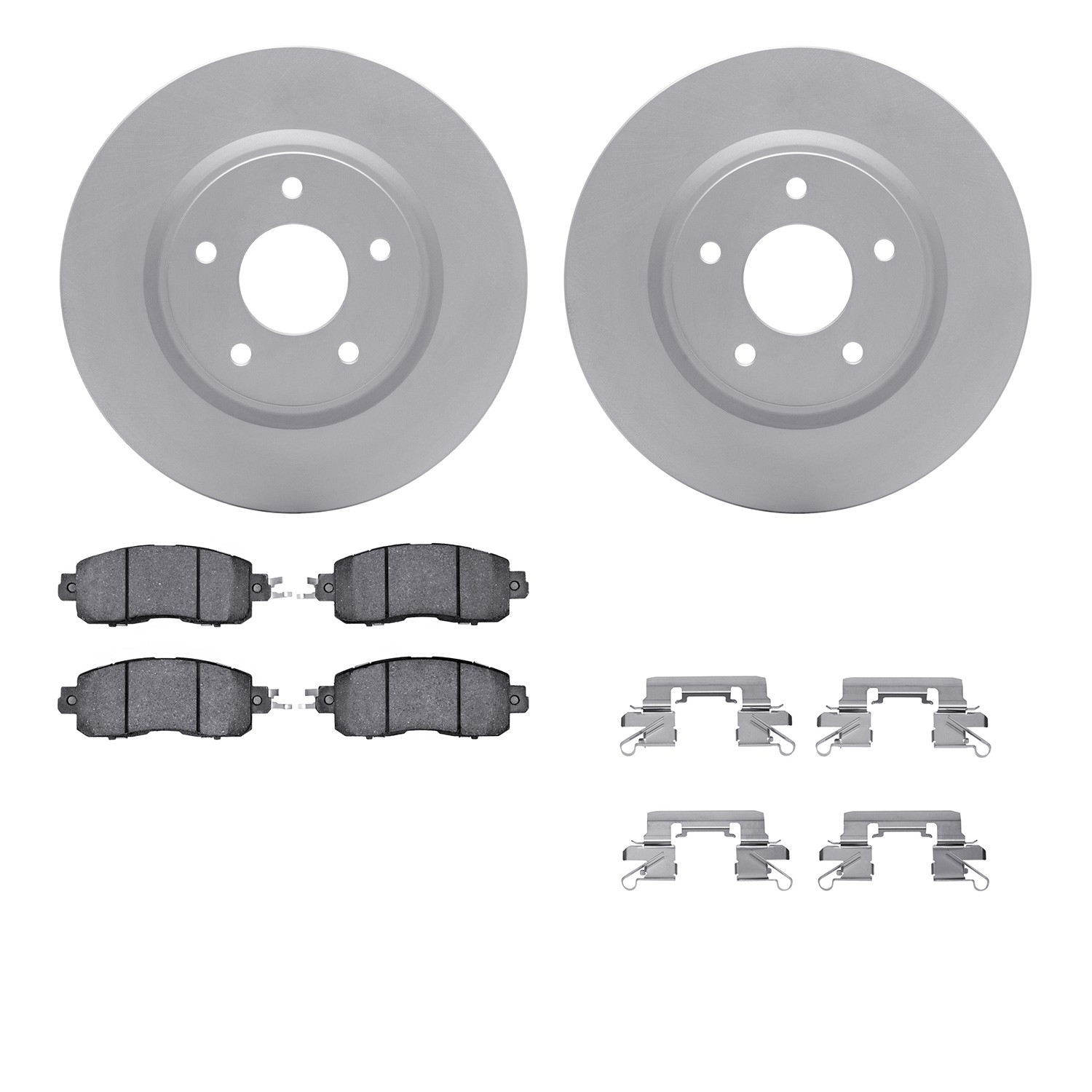 DFC GEOSPEC Coated Rotors with 5000 Brake Pads - Ceramic and Hardware