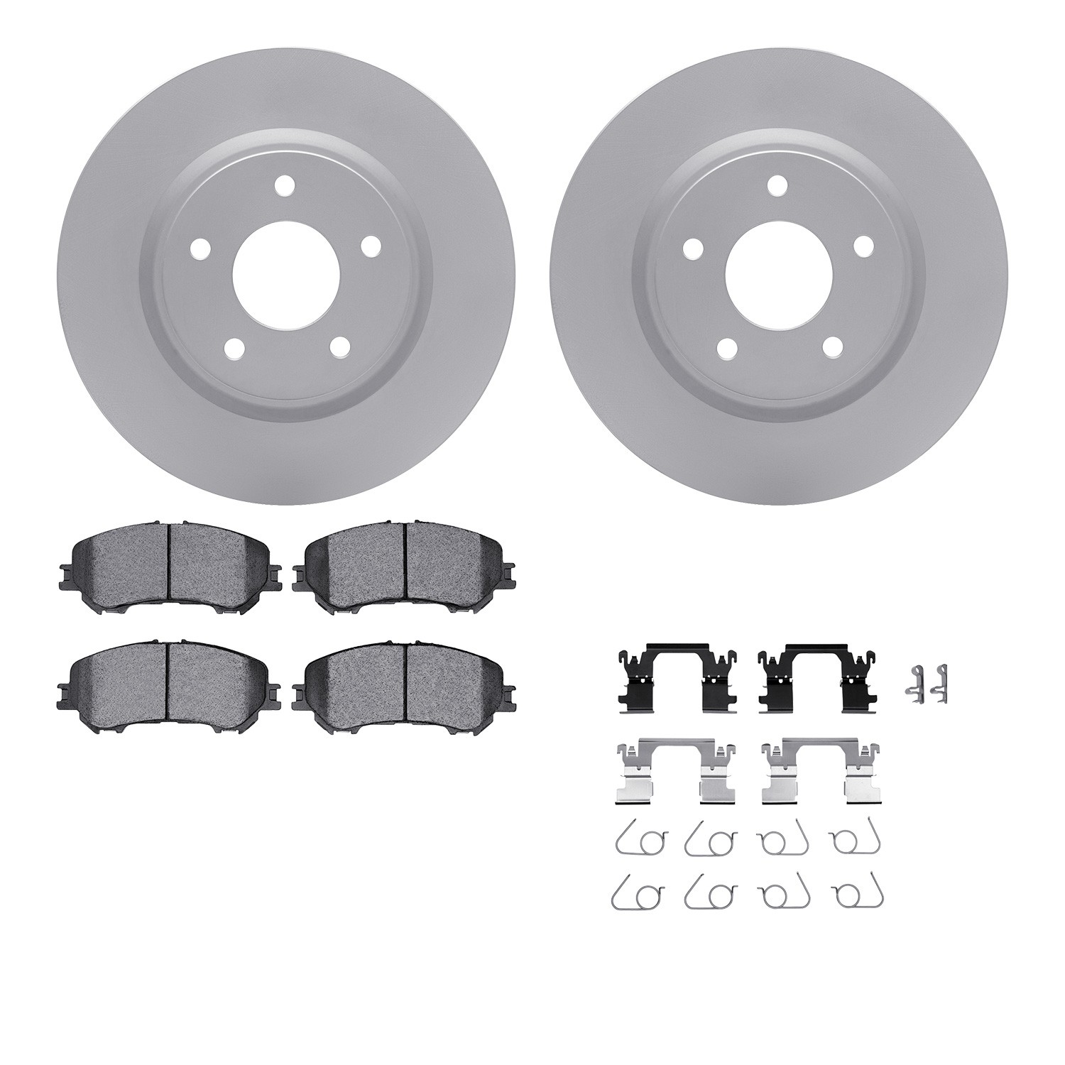 DFC GEOSPEC Coated Rotors with 5000 Brake Pads - Ceramic and Hardware