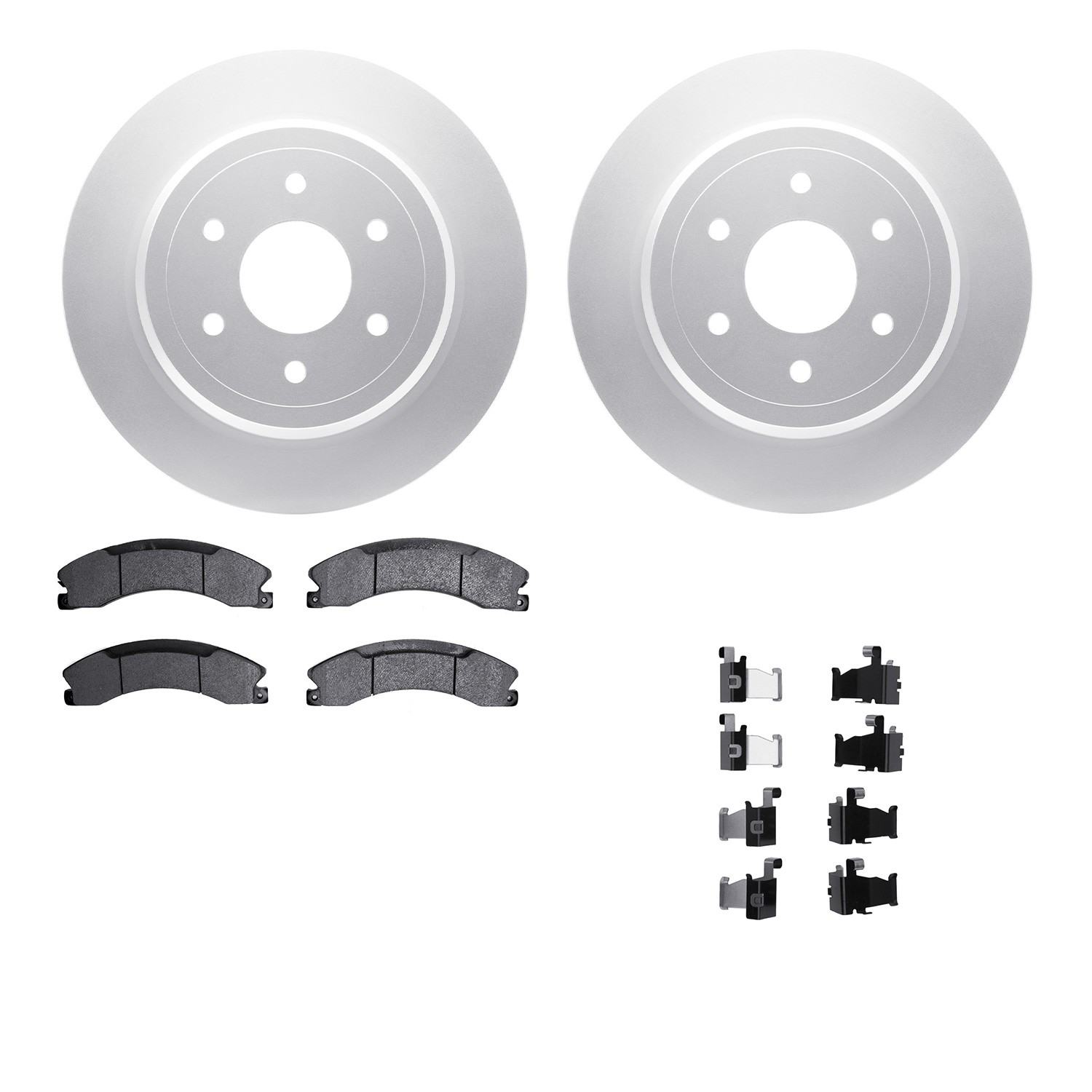 DFC GEOSPEC Coated Rotors with 5000 Brake Pads - Ceramic and Hardware