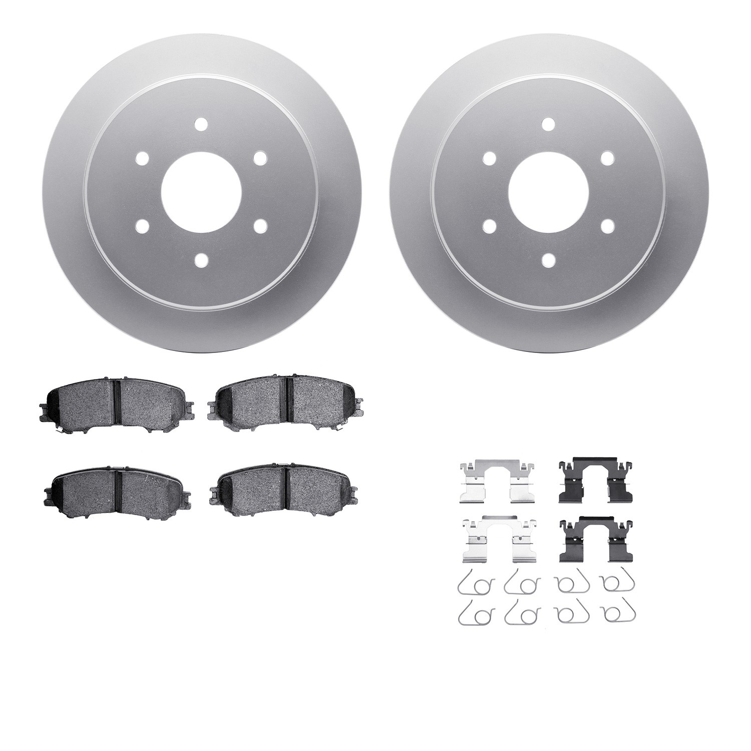 DFC GEOSPEC Coated Rotors with 5000 Brake Pads - Ceramic and Hardware