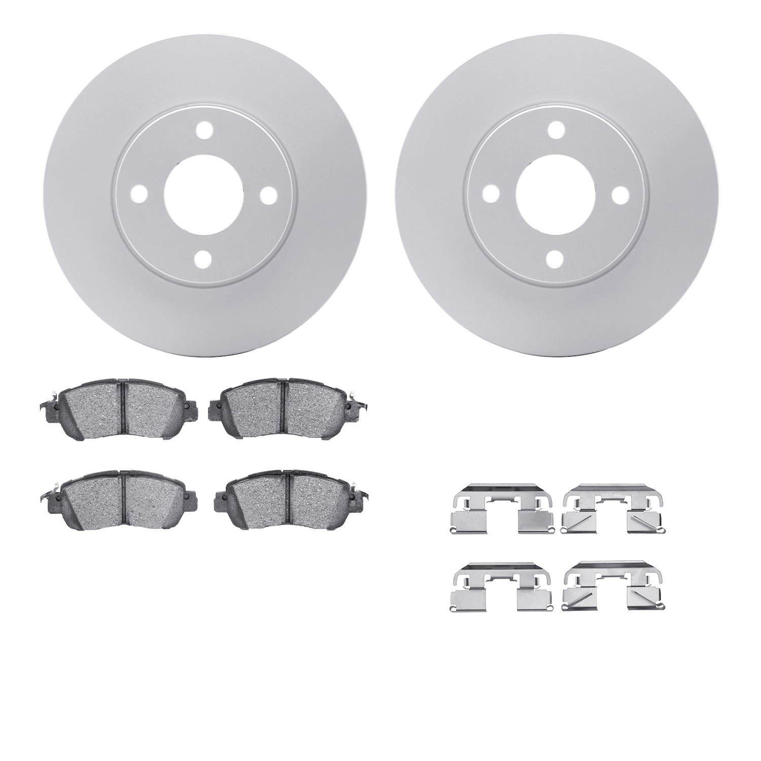 DFC GEOSPEC Coated Rotors with 5000 Brake Pads - Ceramic and Hardware