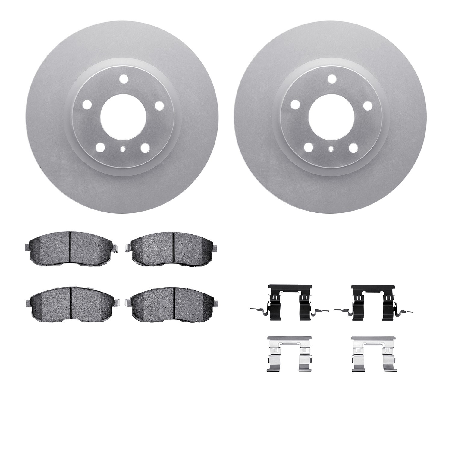 DFC GEOSPEC Coated Rotors with 5000 Brake Pads - Ceramic and Hardware