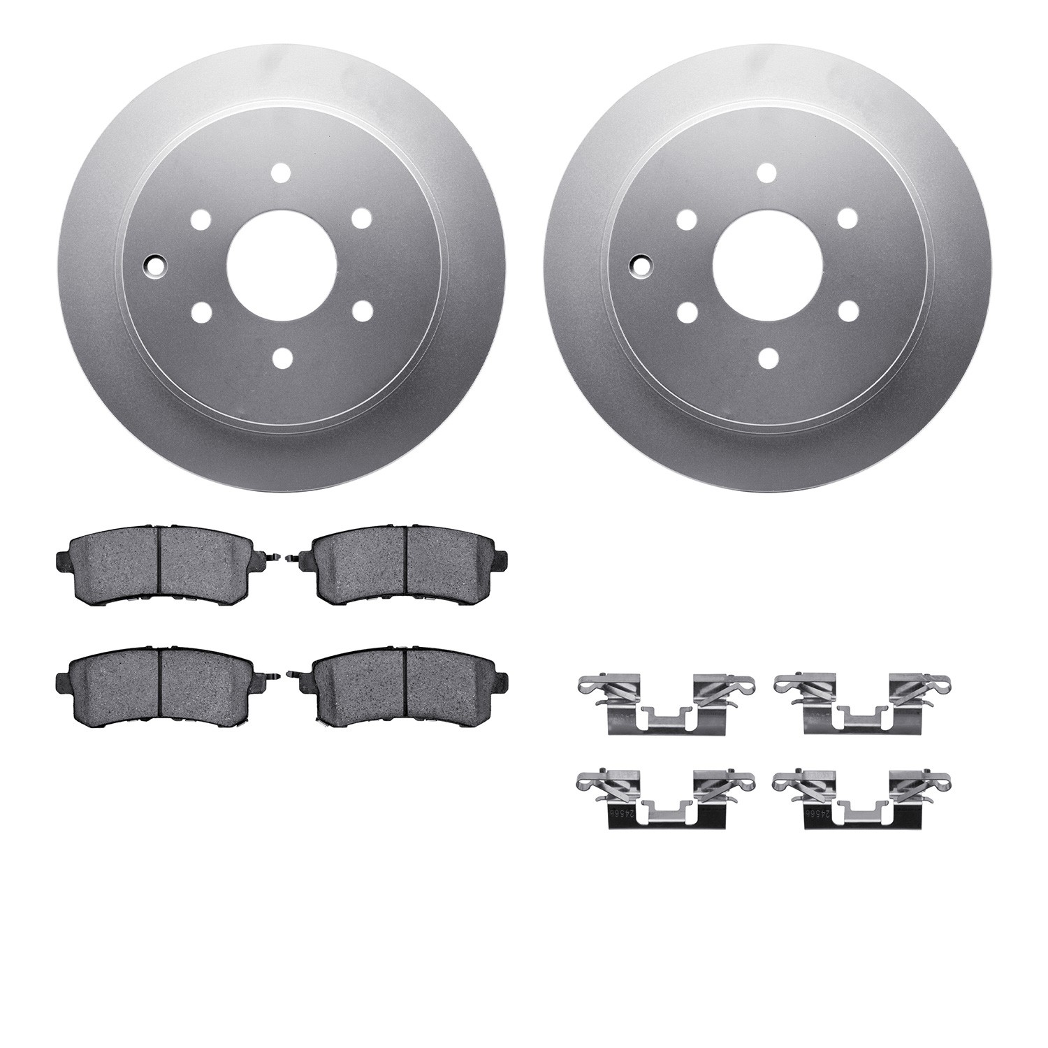 DFC GEOSPEC Coated Rotors with 5000 Brake Pads - Ceramic and Hardware