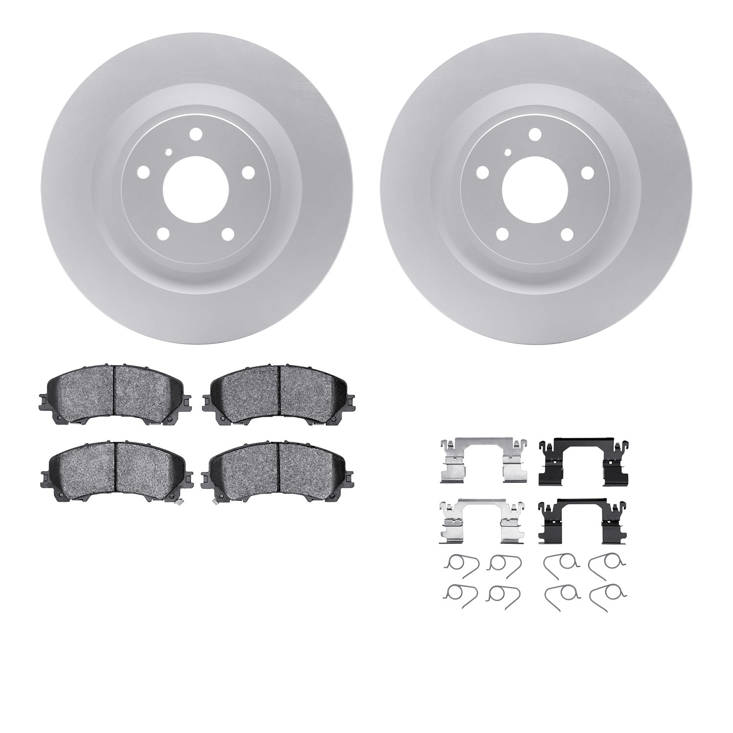 DFC GEOSPEC Coated Rotors with 5000 Brake Pads - Ceramic and Hardware
