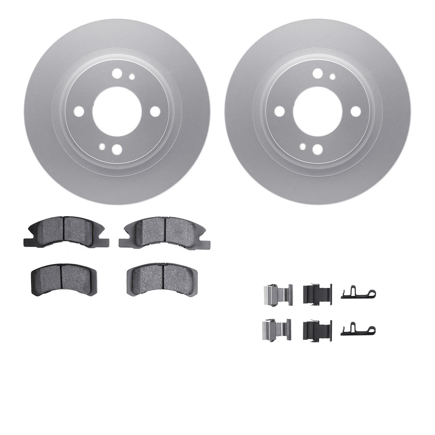 DFC GEOSPEC Coated Rotors with 5000 Brake Pads - Ceramic and Hardware