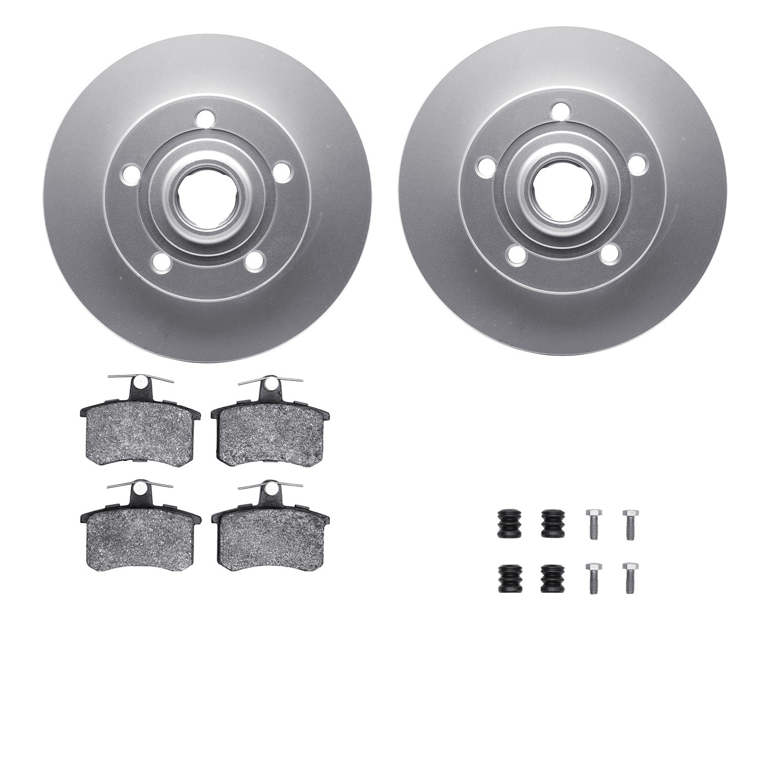 DFC GEOSPEC Coated Rotors with 5000 Brake Pads - Ceramic and Hardware