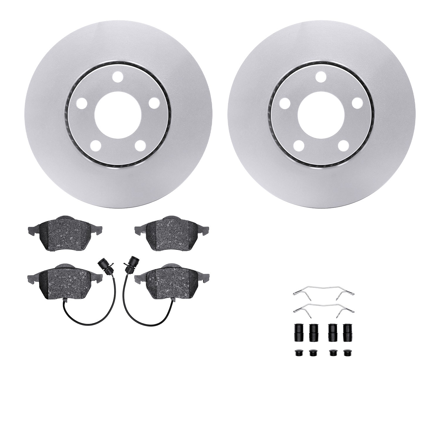DFC GEOSPEC Coated Rotors with 5000 Brake Pads - Ceramic and Hardware