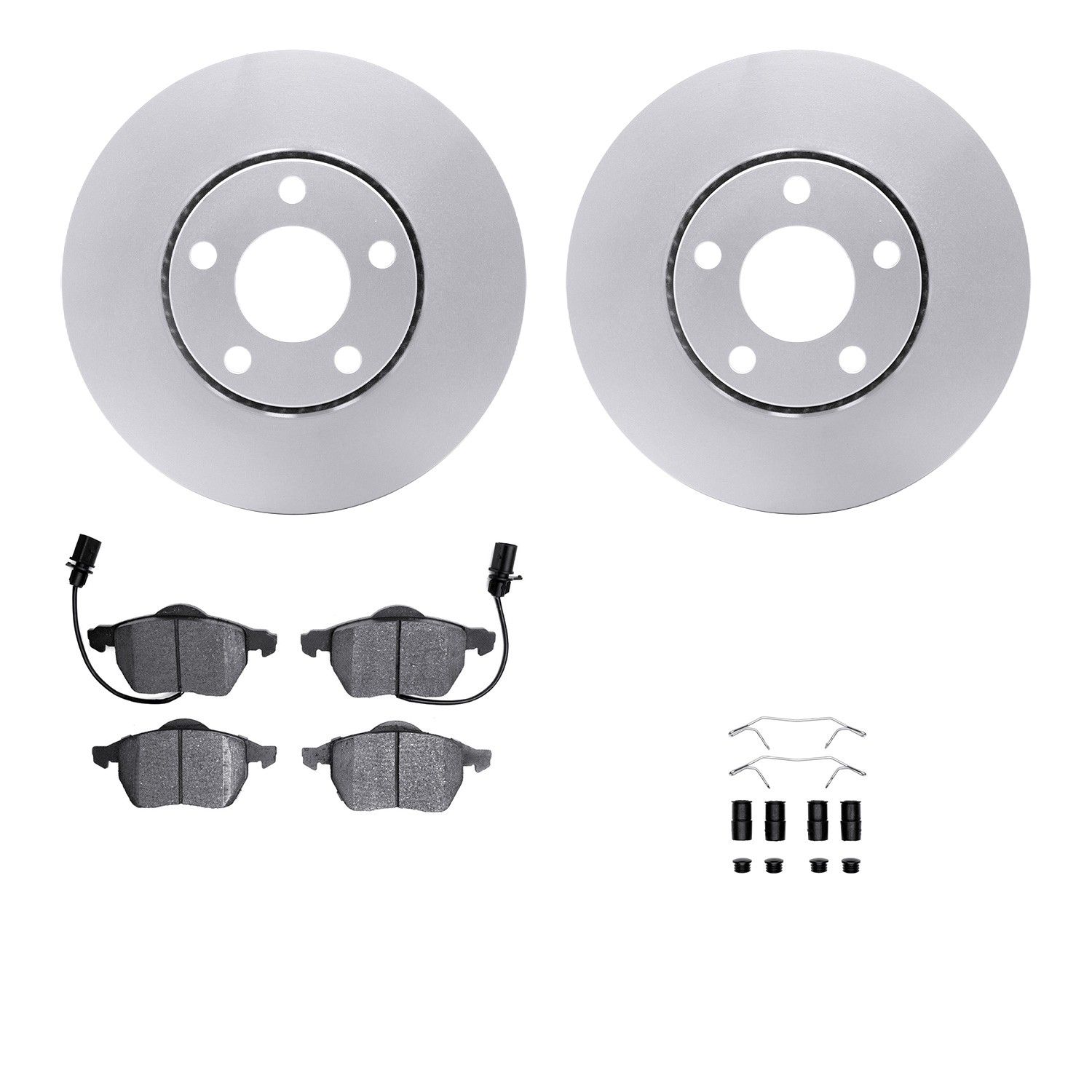 DFC GEOSPEC Coated Rotors with 5000 Brake Pads - Ceramic and Hardware