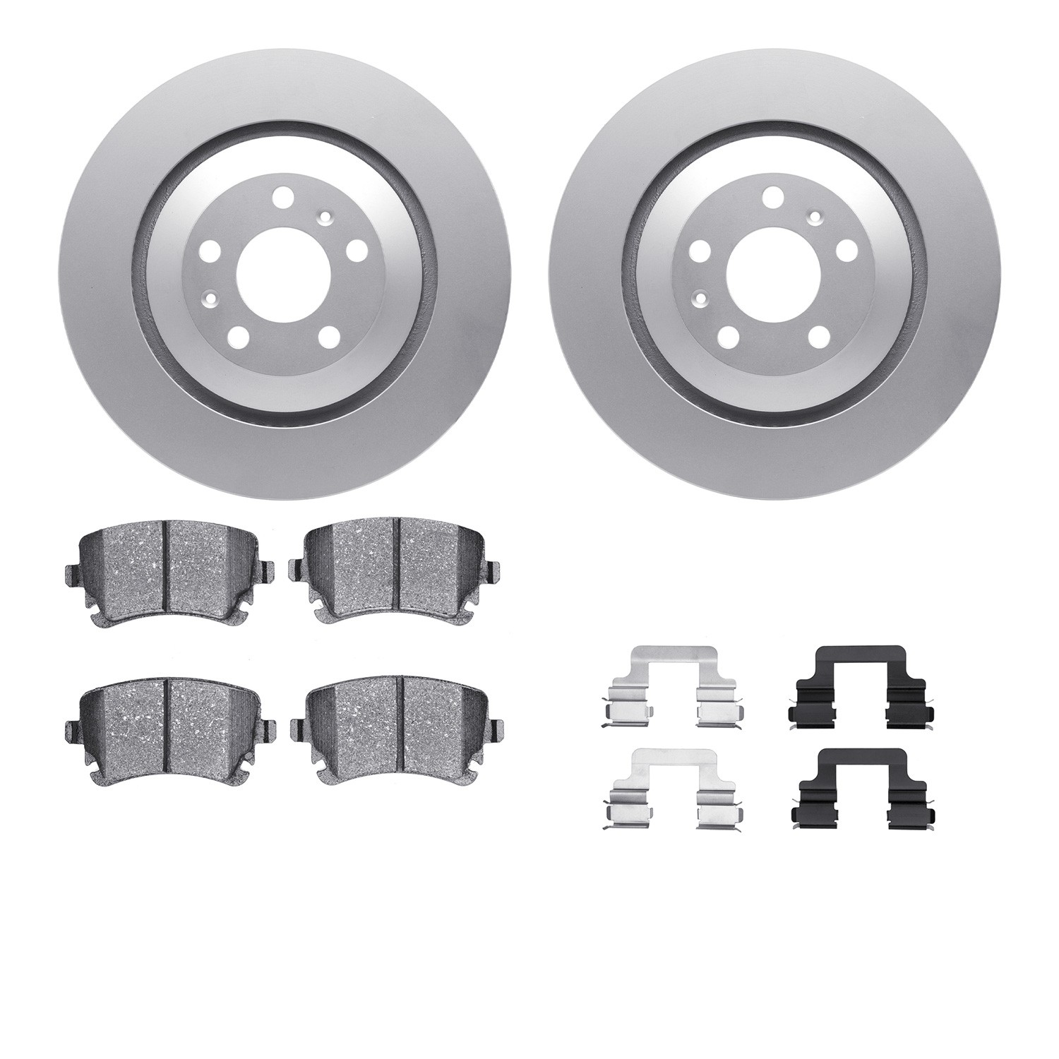 DFC GEOSPEC Coated Rotors with 5000 Brake Pads - Ceramic and Hardware
