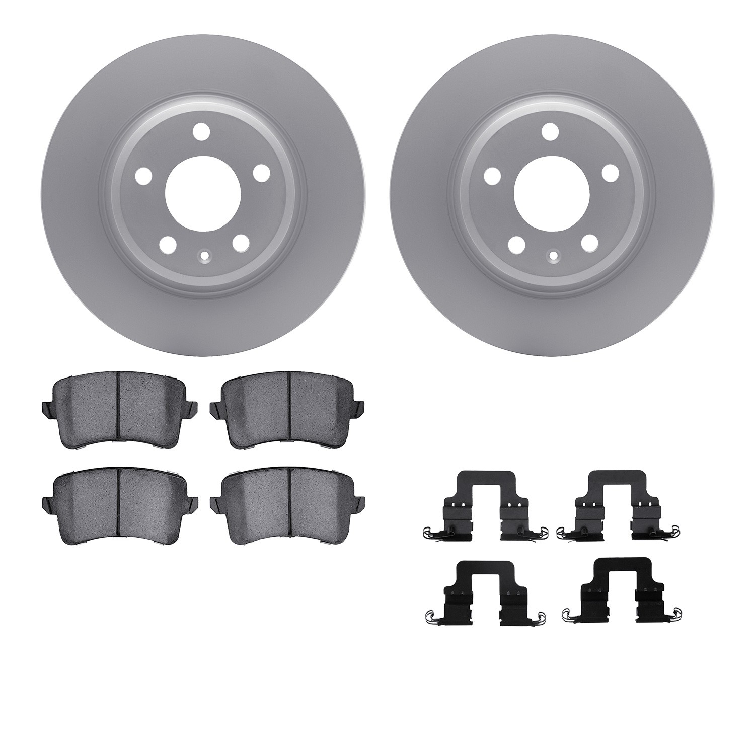 DFC GEOSPEC Coated Rotors with 5000 Brake Pads - Ceramic and Hardware