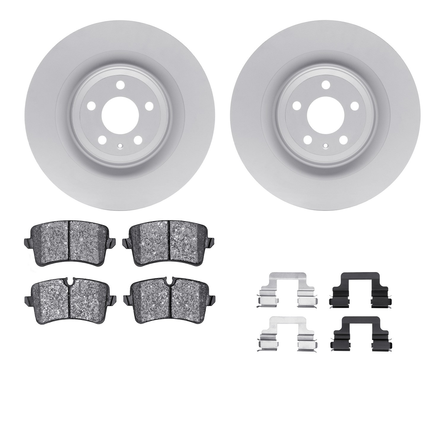 DFC GEOSPEC Coated Rotors with 5000 Brake Pads - Ceramic and Hardware