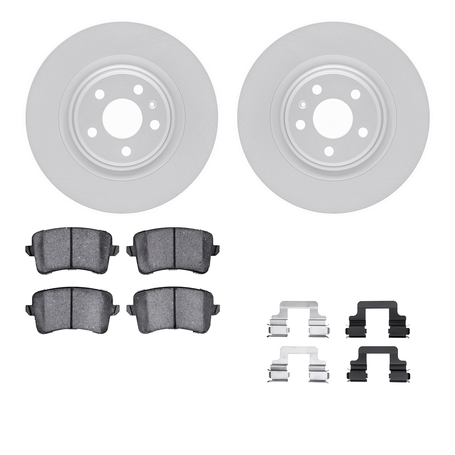 DFC GEOSPEC Coated Rotors with 5000 Brake Pads - Ceramic and Hardware