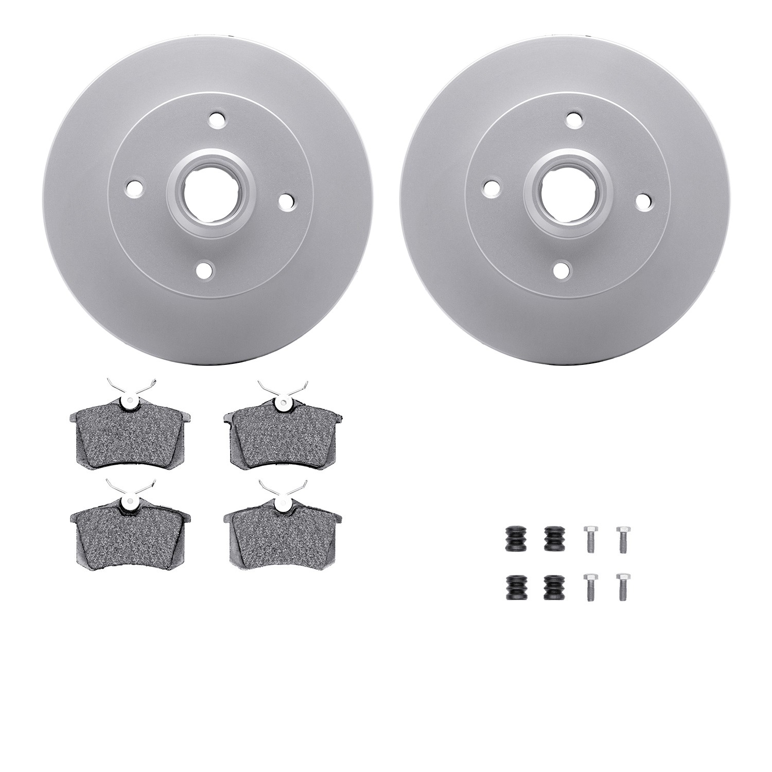 DFC GEOSPEC Coated Rotors with 5000 Brake Pads - Ceramic and Hardware