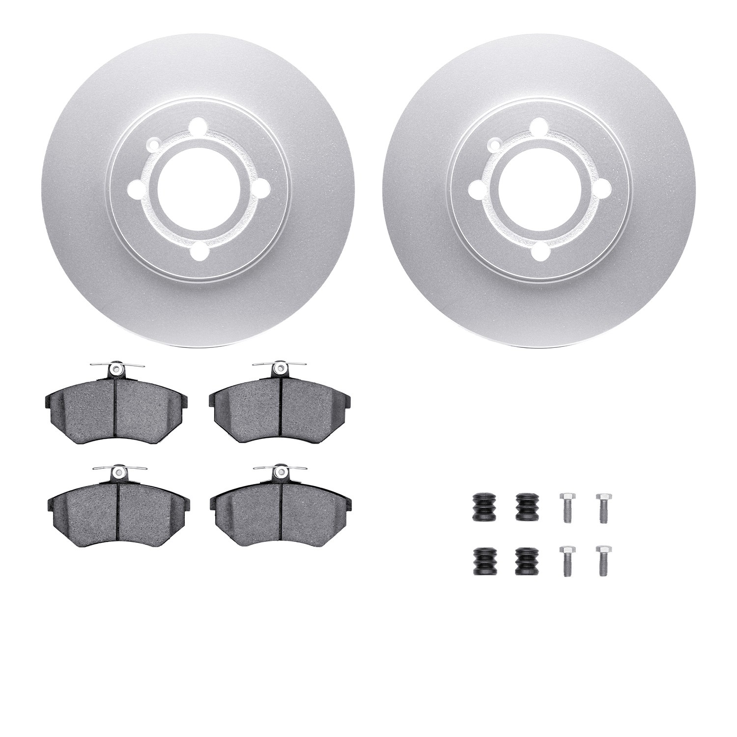 DFC GEOSPEC Coated Rotors with 5000 Brake Pads - Ceramic and Hardware