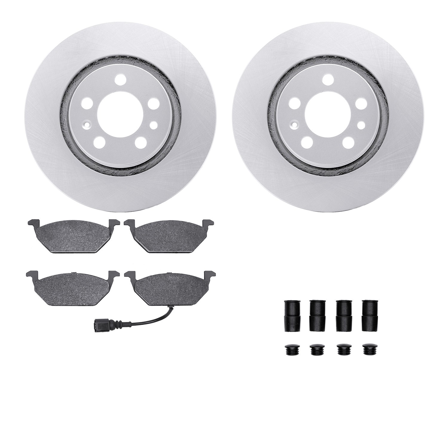 DFC GEOSPEC Coated Rotors with 5000 Brake Pads - Ceramic and Hardware