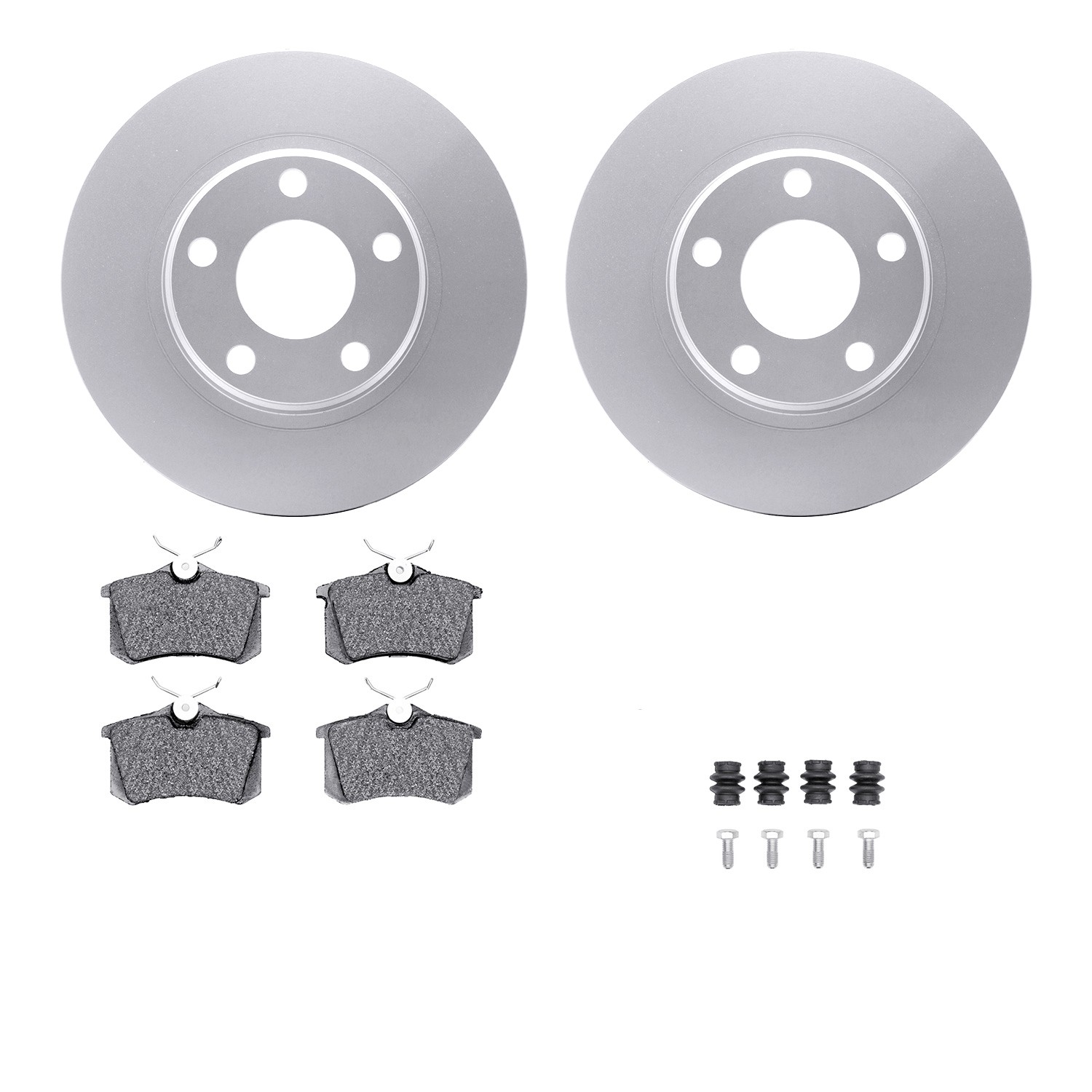 DFC GEOSPEC Coated Rotors with 5000 Brake Pads - Ceramic and Hardware