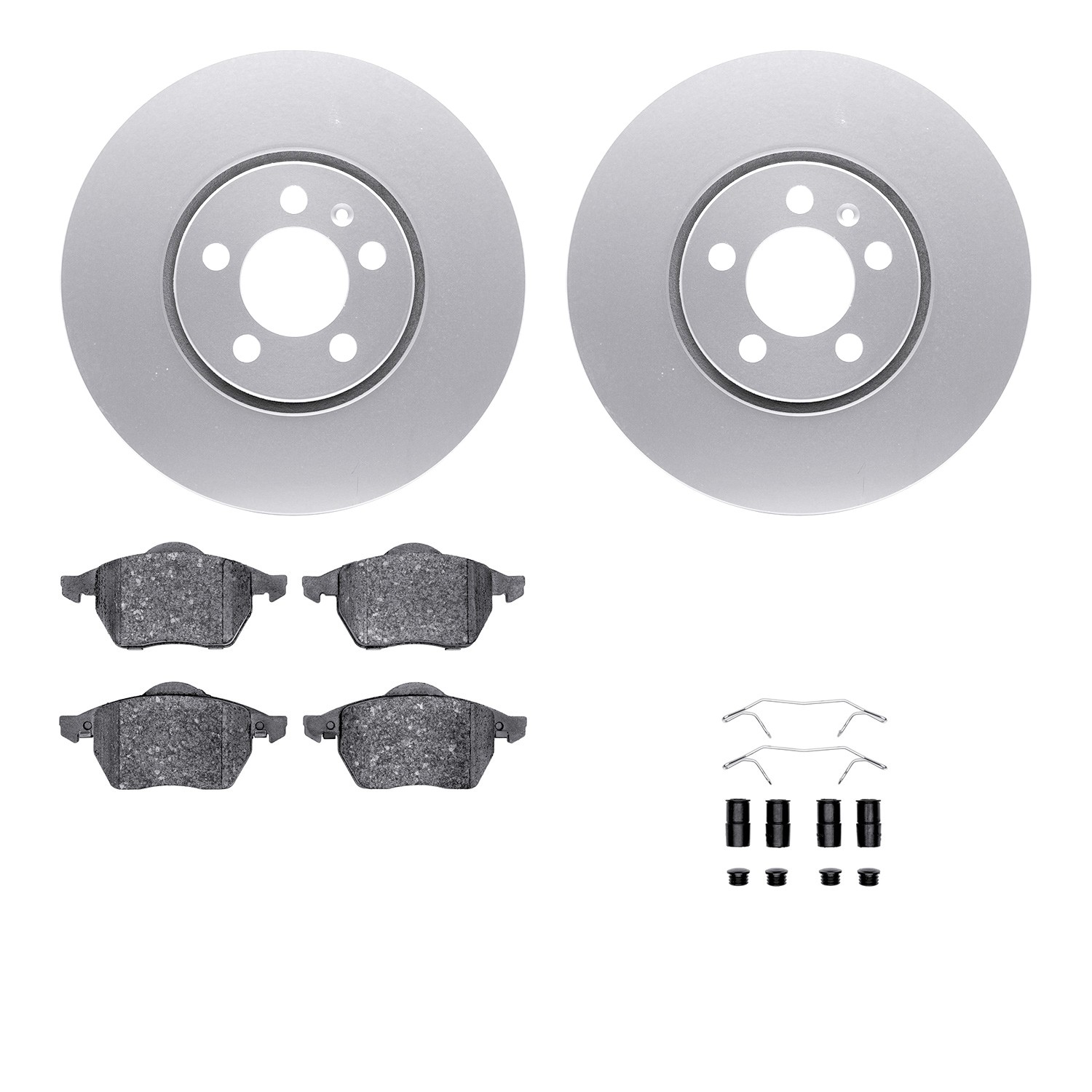 DFC GEOSPEC Coated Rotors with 5000 Brake Pads - Ceramic and Hardware