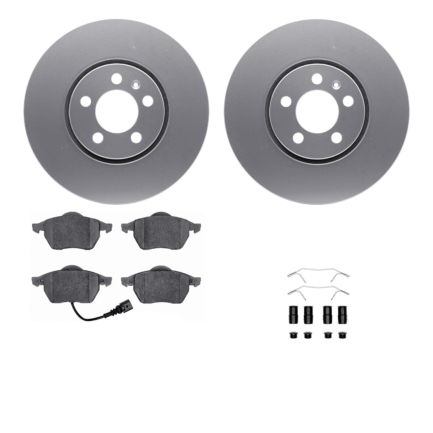 DFC GEOSPEC Coated Rotors with 5000 Brake Pads - Ceramic and Hardware