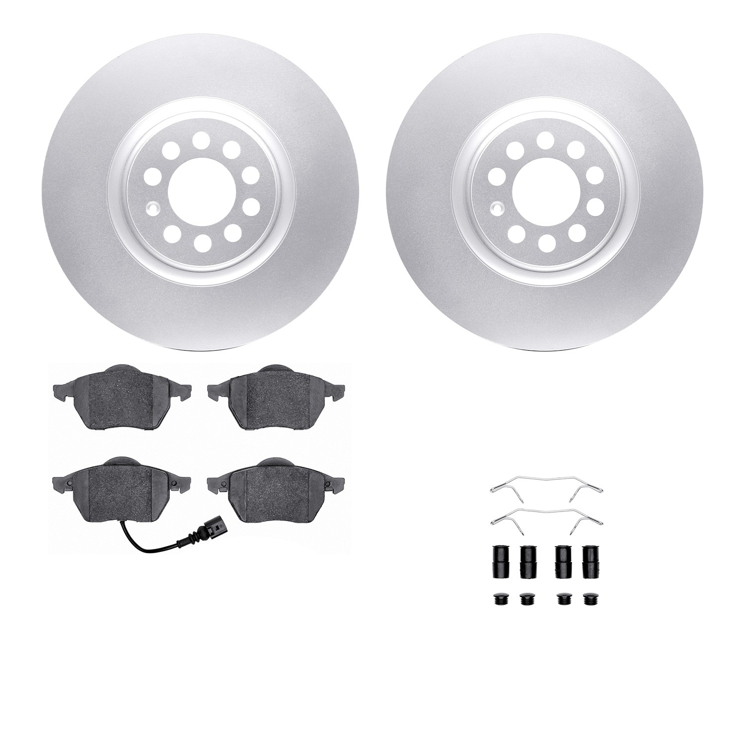 DFC GEOSPEC Coated Rotors with 5000 Brake Pads - Ceramic and Hardware
