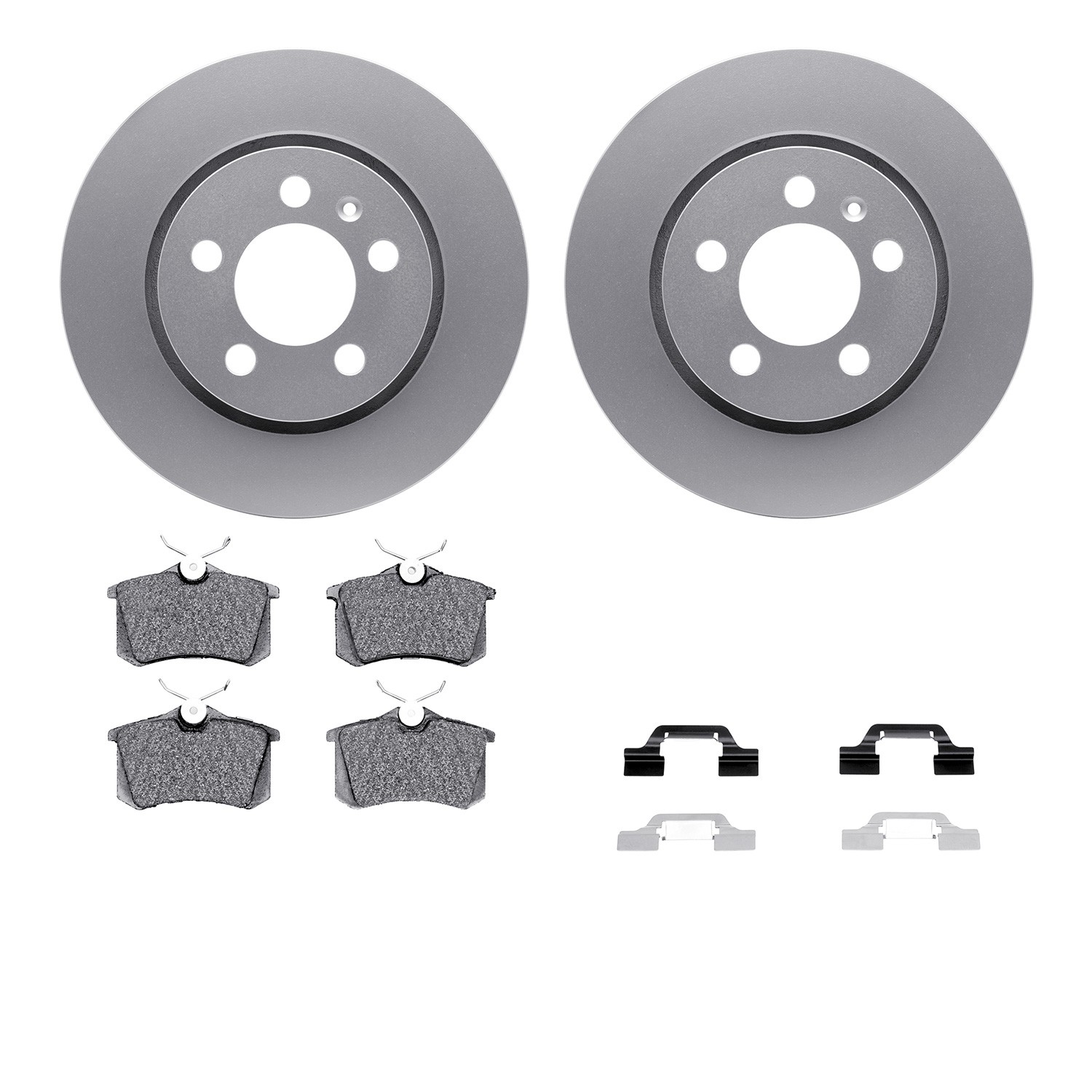 DFC GEOSPEC Coated Rotors with 5000 Brake Pads - Ceramic and Hardware
