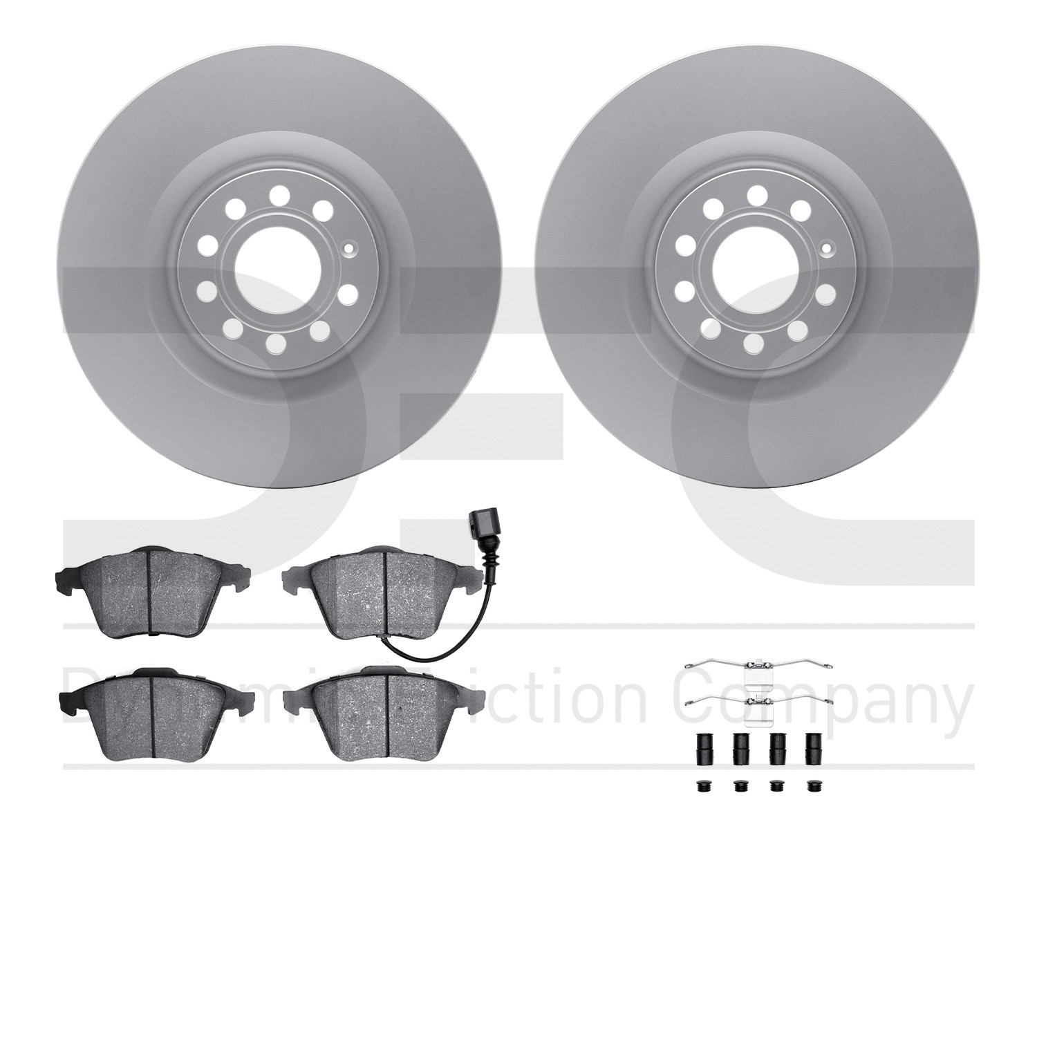 DFC GEOSPEC Coated Rotors with 5000 Brake Pads - Ceramic and Hardware