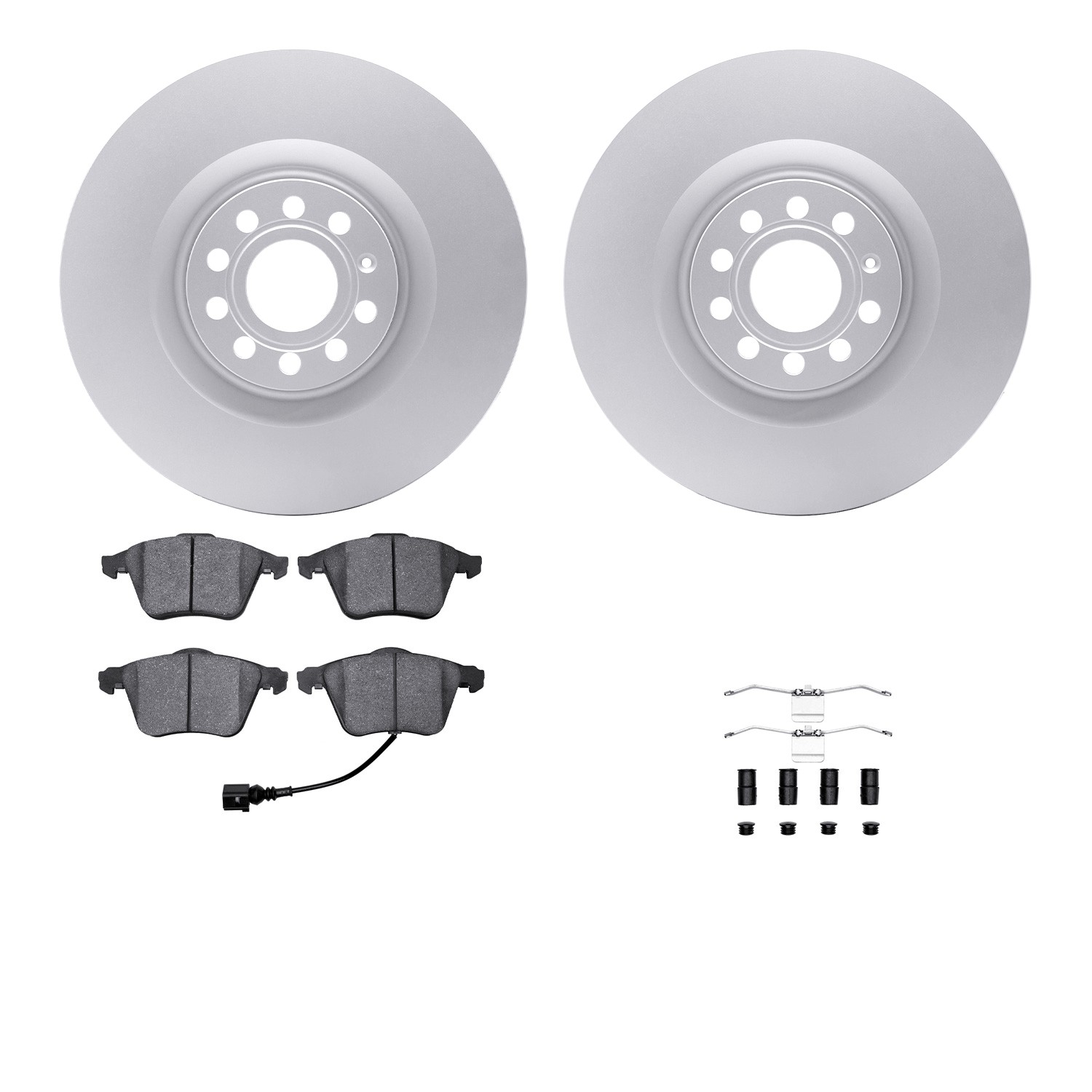 DFC GEOSPEC Coated Rotors with 5000 Brake Pads - Ceramic and Hardware