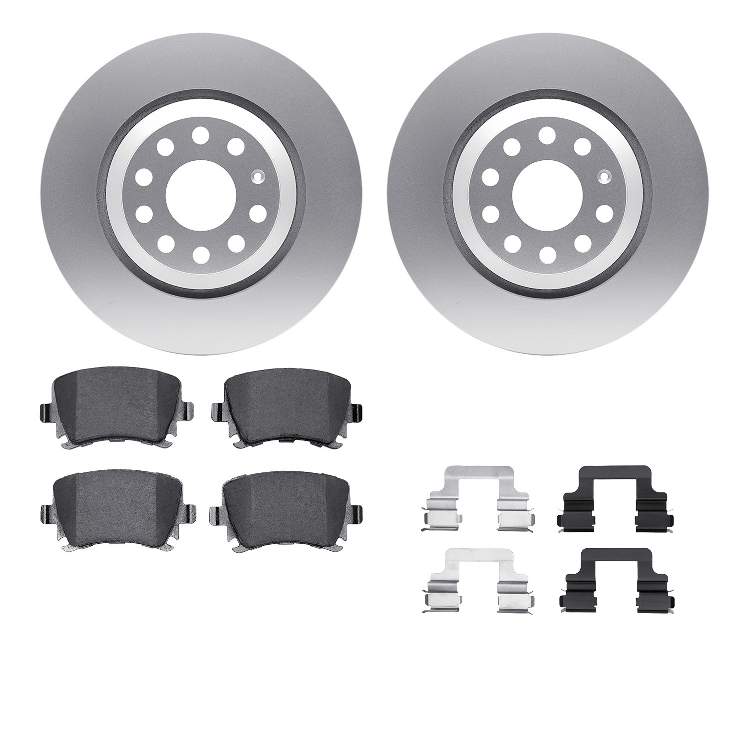 DFC GEOSPEC Coated Rotors with 5000 Brake Pads - Ceramic and Hardware