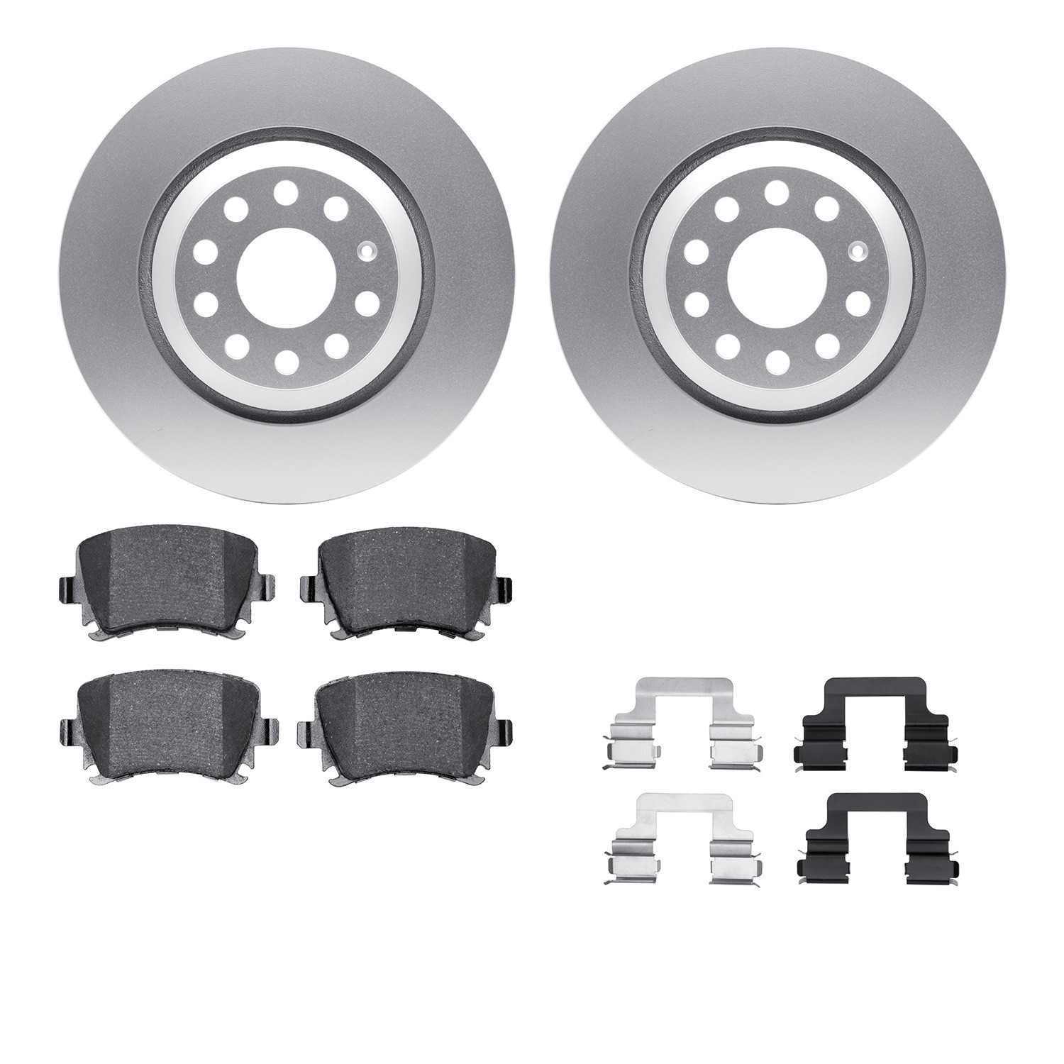 DFC GEOSPEC Coated Rotors with 5000 Brake Pads - Ceramic and Hardware