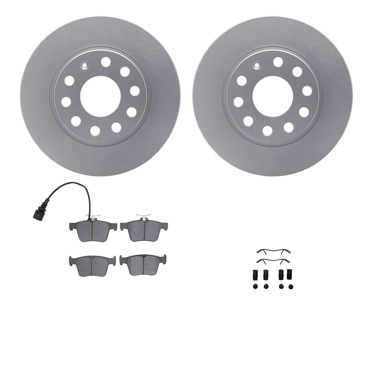 DFC GEOSPEC Coated Rotors with 5000 Brake Pads - Ceramic and Hardware