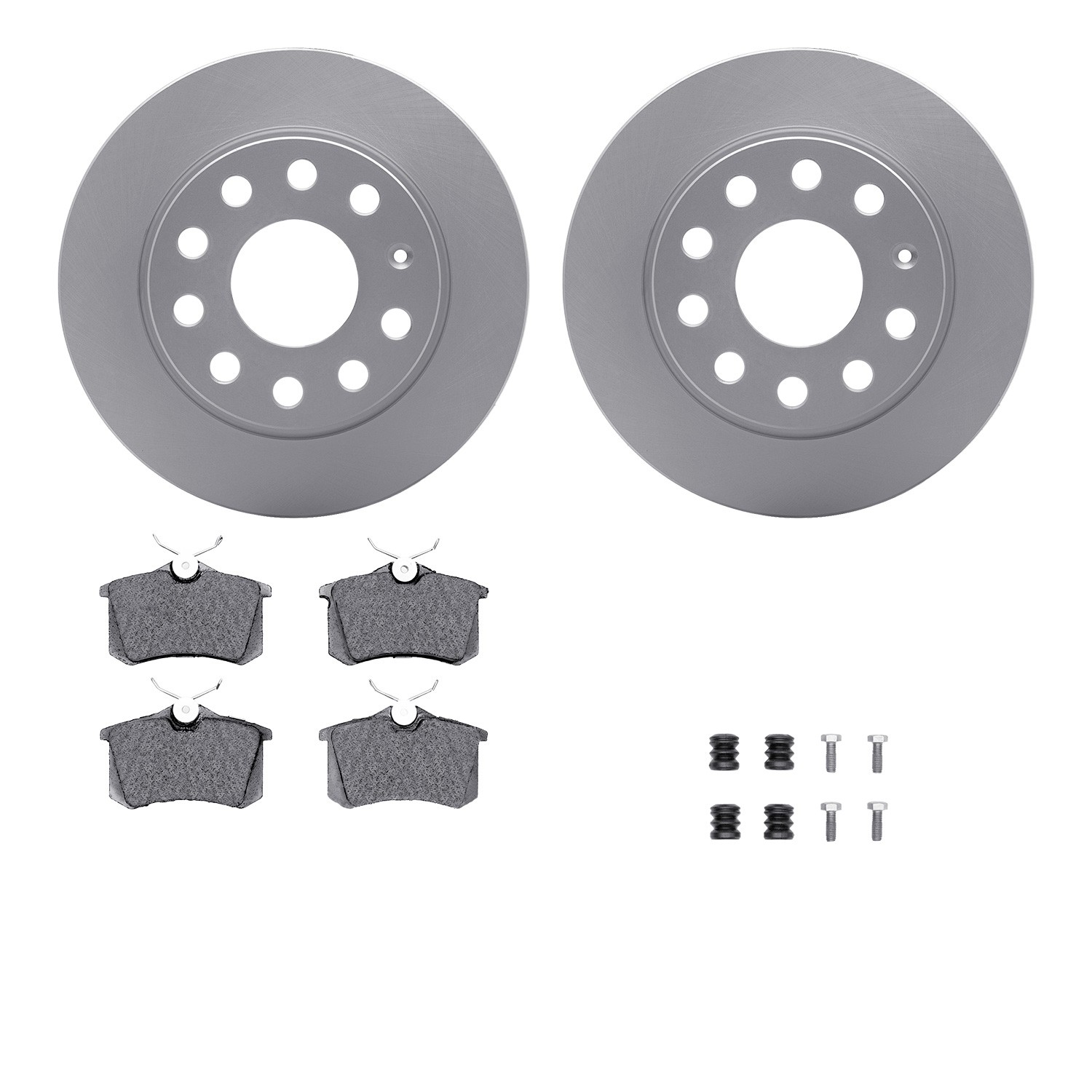 DFC GEOSPEC Coated Rotors with 5000 Brake Pads - Ceramic and Hardware