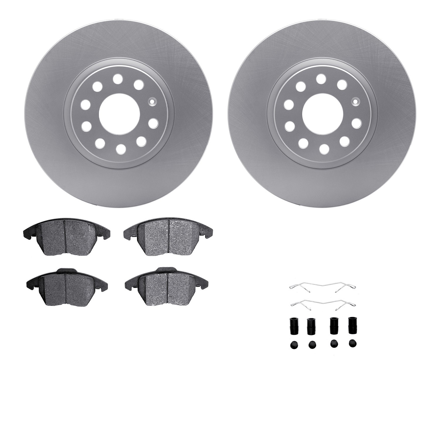 DFC GEOSPEC Coated Rotors with 5000 Brake Pads - Ceramic and Hardware