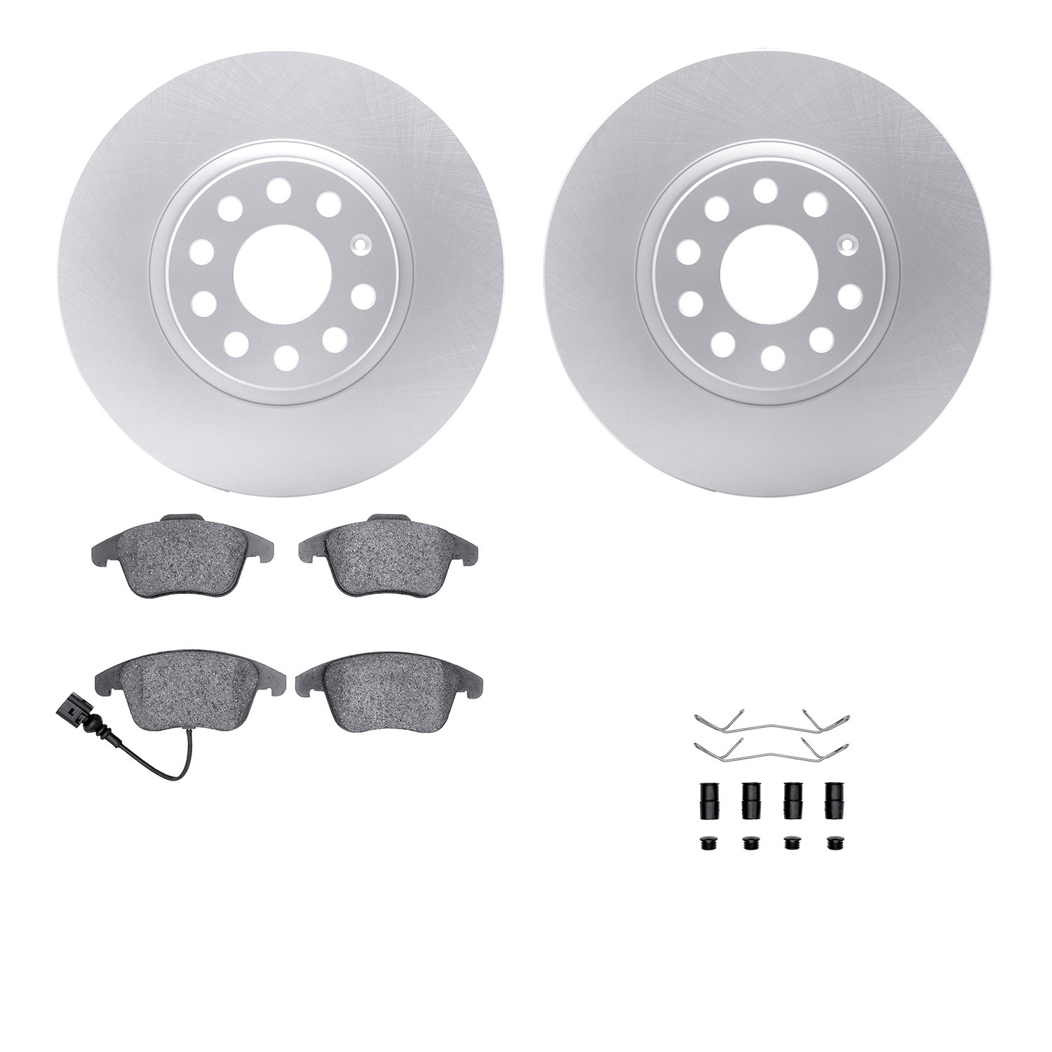 DFC GEOSPEC Coated Rotors with 5000 Brake Pads - Ceramic and Hardware