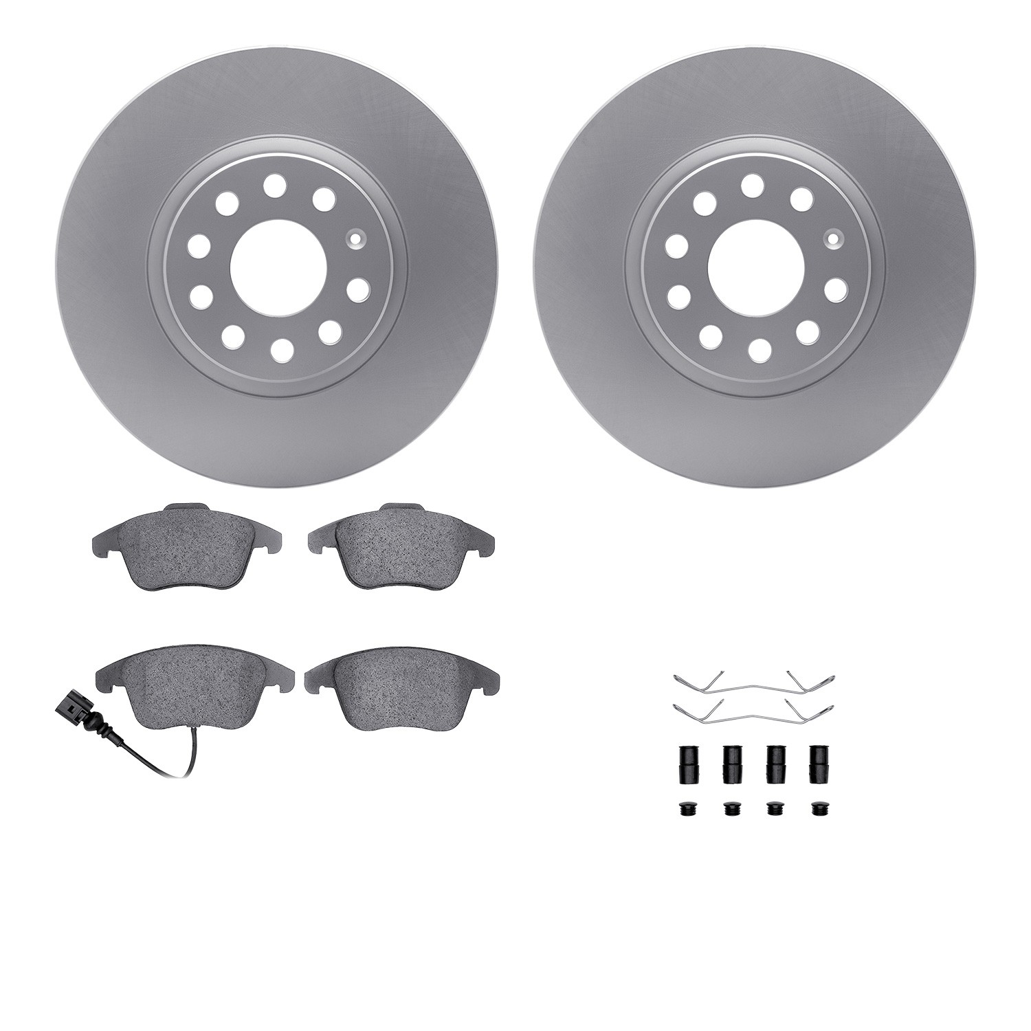 DFC GEOSPEC Coated Rotors with 5000 Brake Pads - Ceramic and Hardware