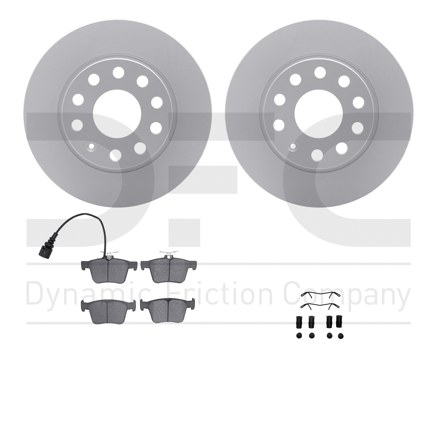 DFC GEOSPEC Coated Rotors with 5000 Brake Pads - Ceramic and Hardware